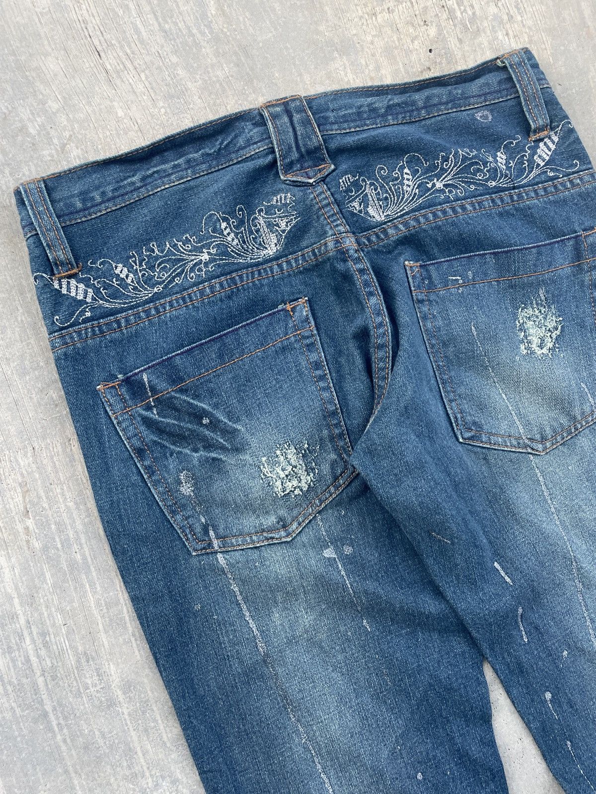 Kapital 💥RARE💥ROOT THREE WHISKER DISTRESSED FLARE JEANS PUNK ARCHIVE Size US 30 / EU 46 - 9 Thumbnail