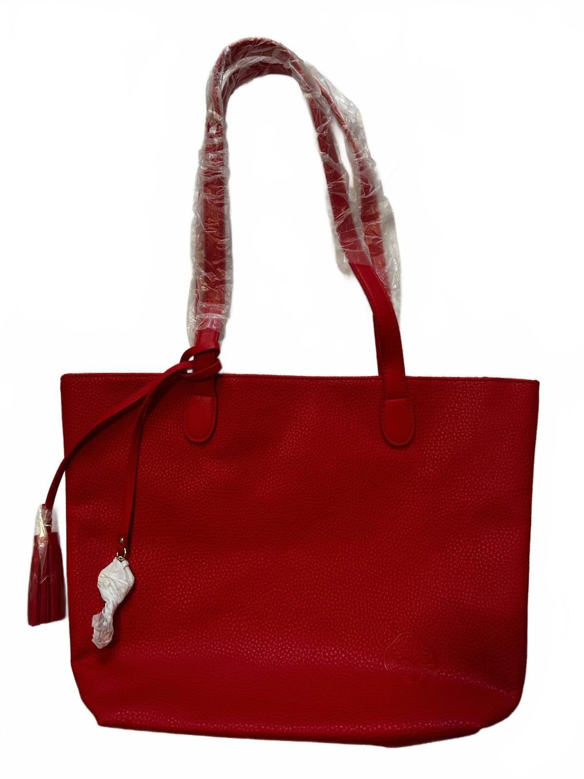 Designer Shiseido Red Tote Bag - Stylish & Versatile Size ONE SIZE - 3 Thumbnail