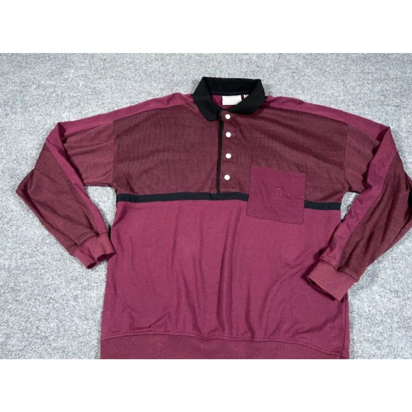 Vintage VTG Dad Style Collared Sweater Adult Large Red Stripes Lightweight Retro Knit 90s Classic Hipster Mens Size US L / EU 52-54 / 3 - 8 Thumbnail
