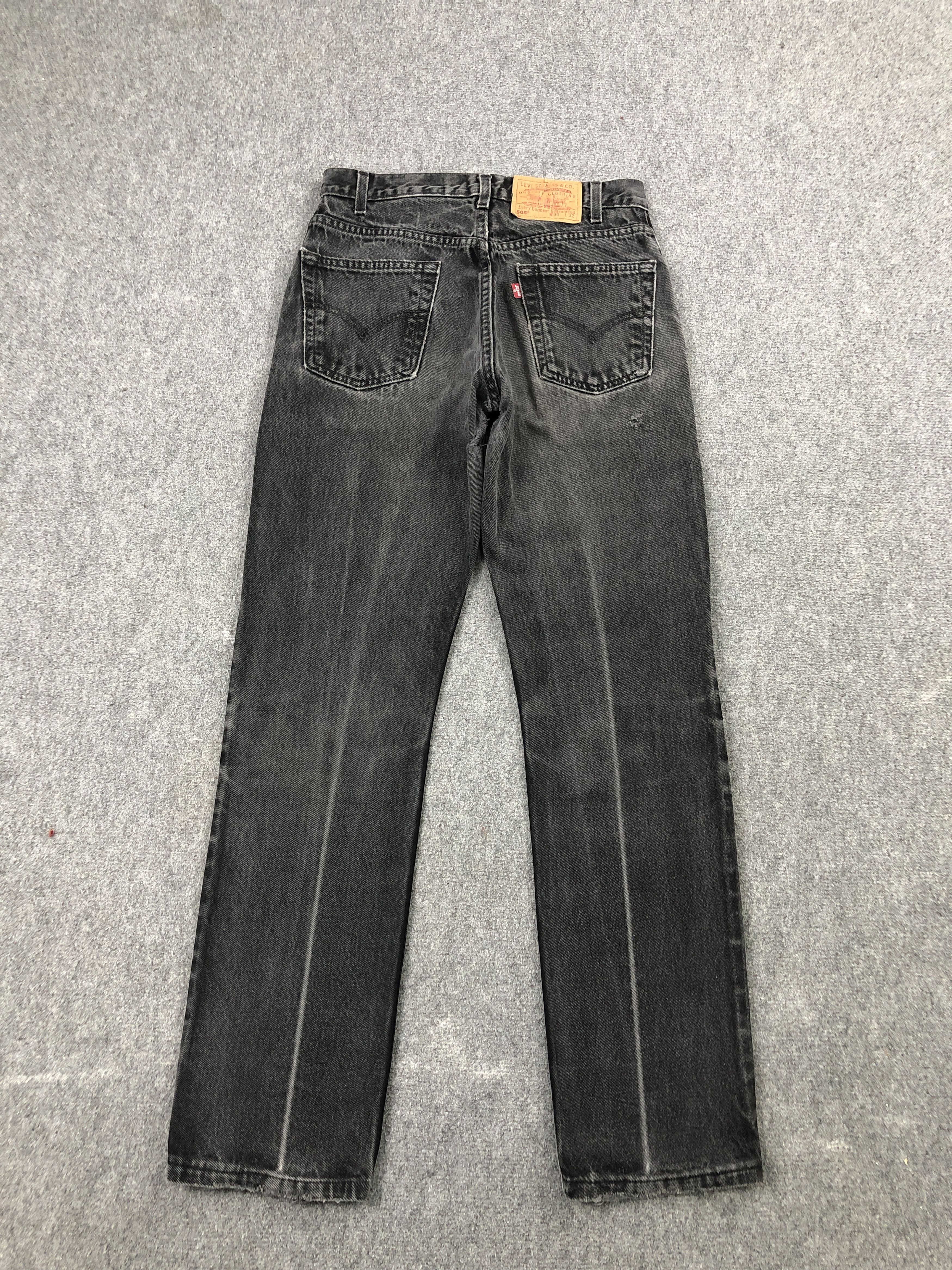 Levi's Vintage 90s Levis 505 Black Regular Fit Jeans DP2457 Size US 29 - 3 Thumbnail