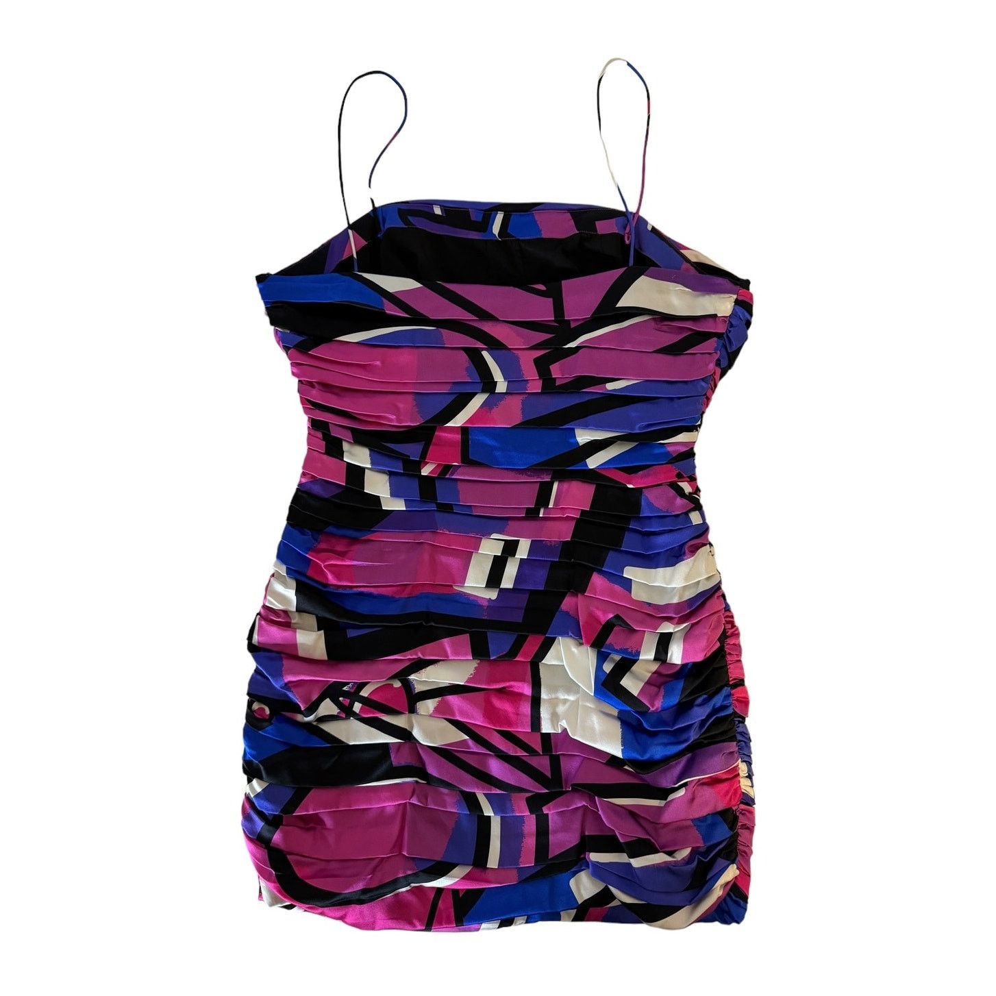 Retrofete Retrofete Elsie Graffiti Pleated Micro Mini Dress Multi Sz M Size M / US 6-8 / IT 42-44 - 6 Thumbnail