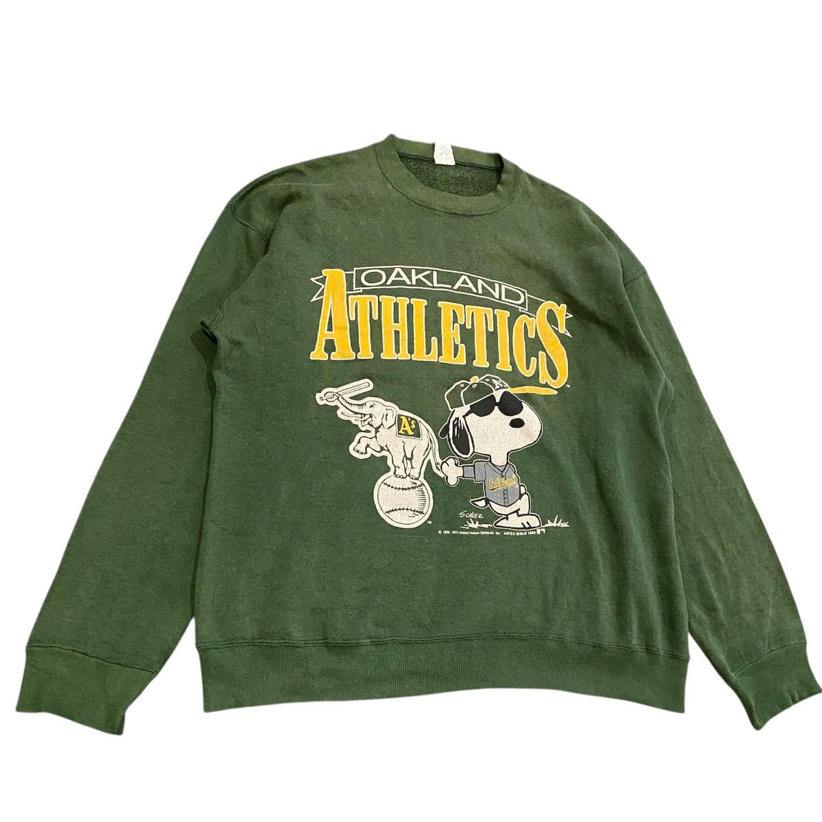 VTG 80s Oakland A’s Joe Cool Snoopy Crewneck Sweatshirt