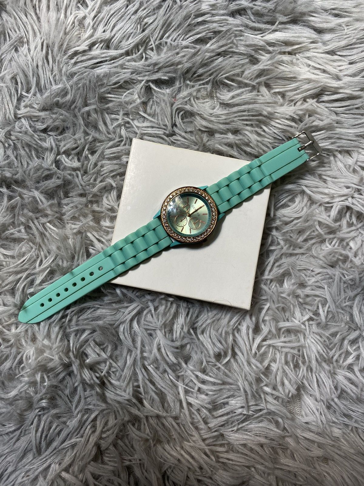 Other Mint Green Crystal Bezel Watch - Japanese Brand Size ONE SIZE - 5 Thumbnail