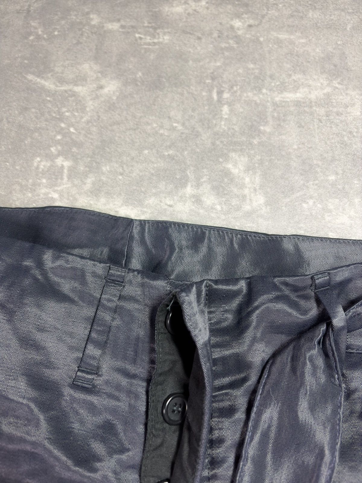 Dirk Bikkembergs 00s Dirk Bikkembergs Wide Leg Striped Belted Pants Flared 48 Size US 32 / EU 48 - 9 Thumbnail