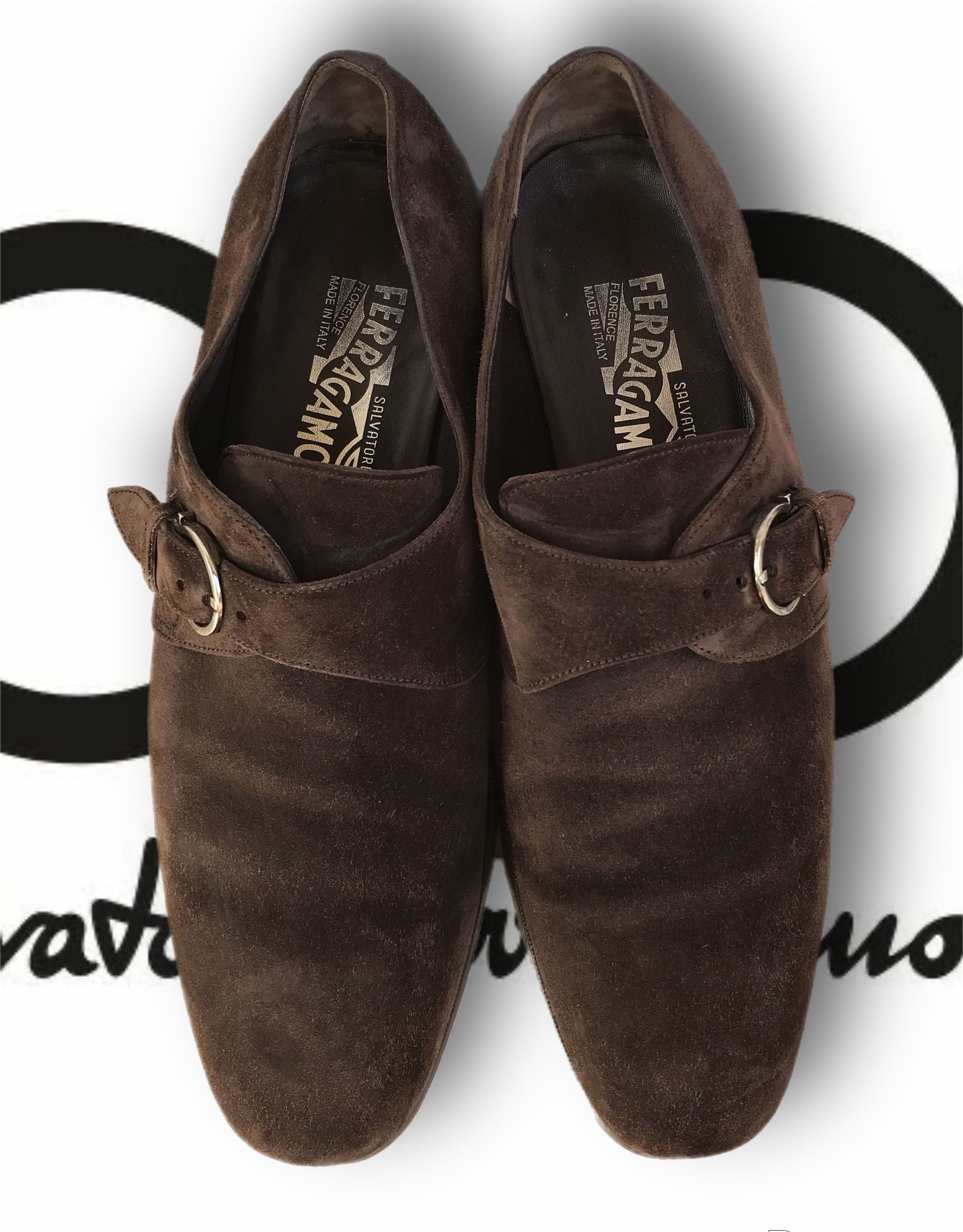 Salvatore Ferragamo Salvatore Ferragamo Dress Suede Single Monk Strap Loafer Size US 10 / EU 43 - 6 Thumbnail