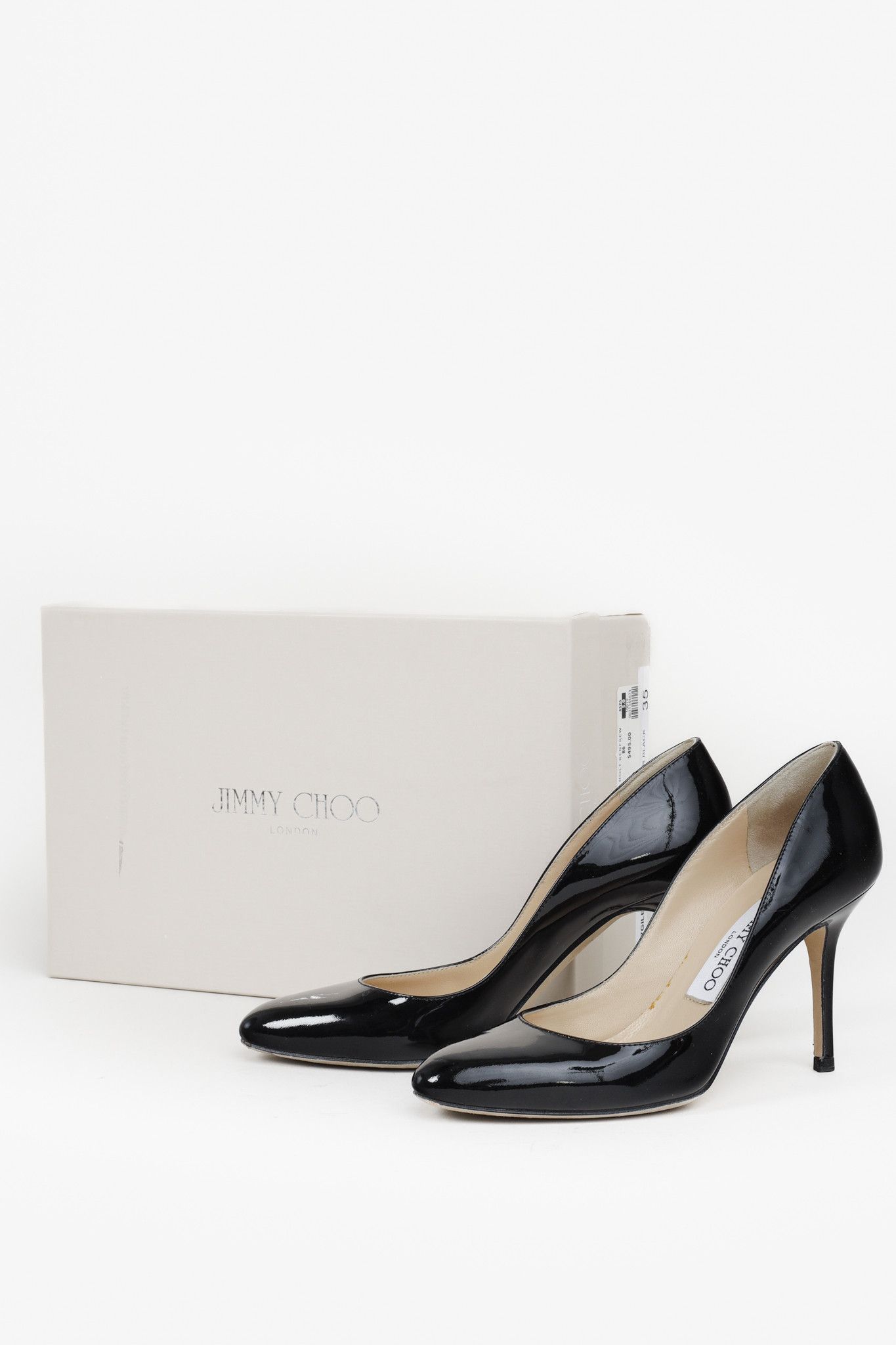 Jimmy Choo Jimmy Choo Gilbert Pump Black Patent Leather Size US 5 / IT 35 - 9 Thumbnail