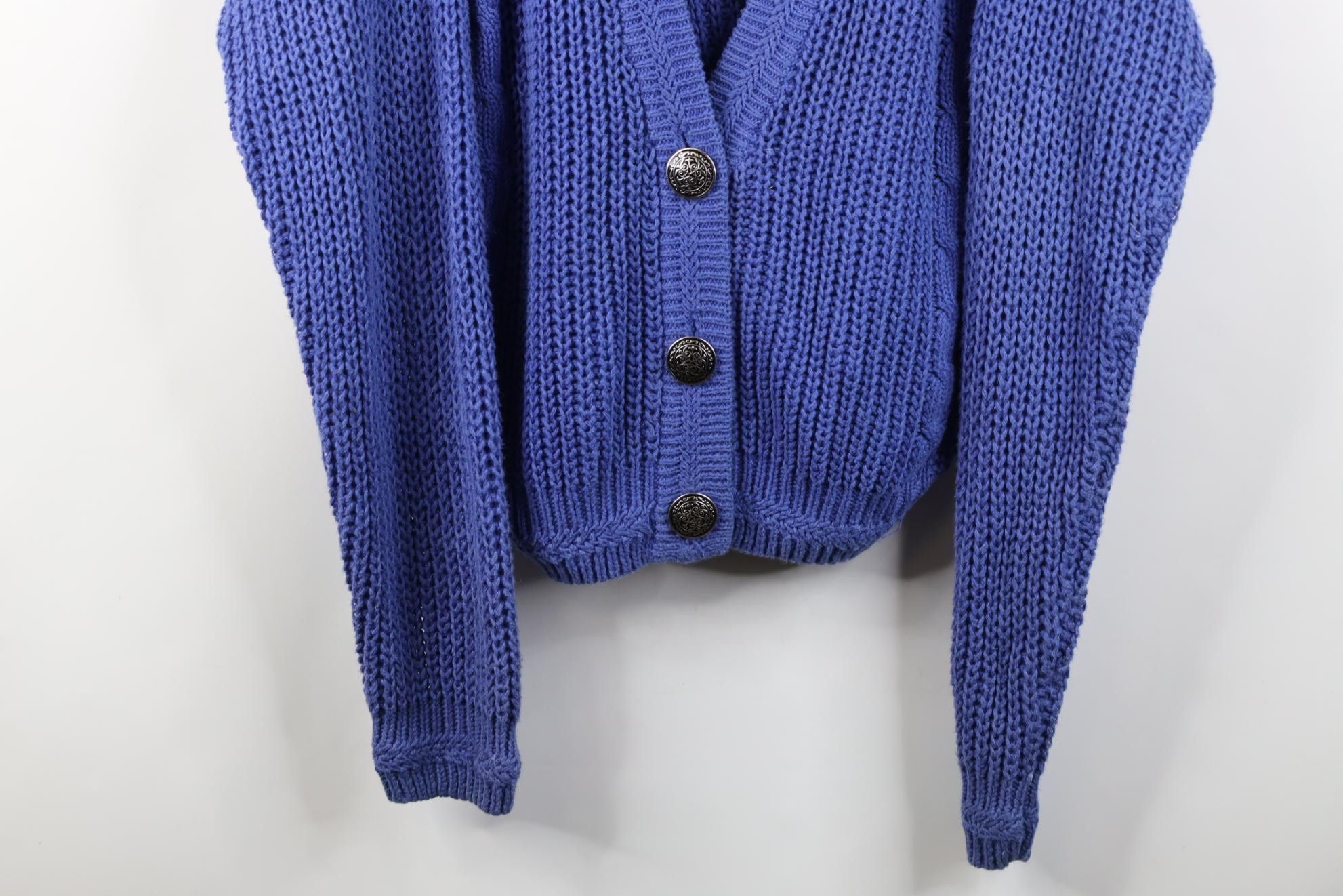 Vintage Vintage 90s Streetwear Chunky Ribbed Knit Cardigan Sweater Size L / US 10 / IT 46 - 3 Thumbnail
