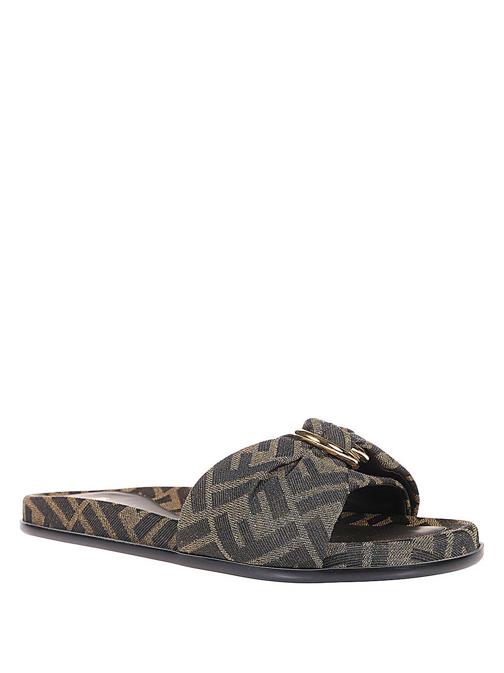 Fendi o1s1wg110426 Feel Slipper in Brown Size US 10 / IT 40 - 2 Thumbnail