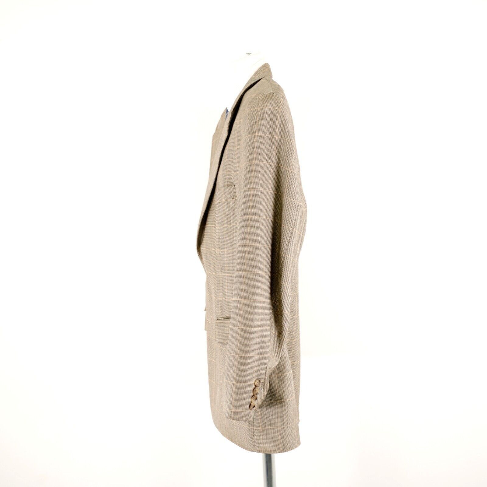Brooks Brothers Brooks Brothers 346 Silk Wool 42R Tan Check W/ Yellow Window Size 42R - 5 Thumbnail
