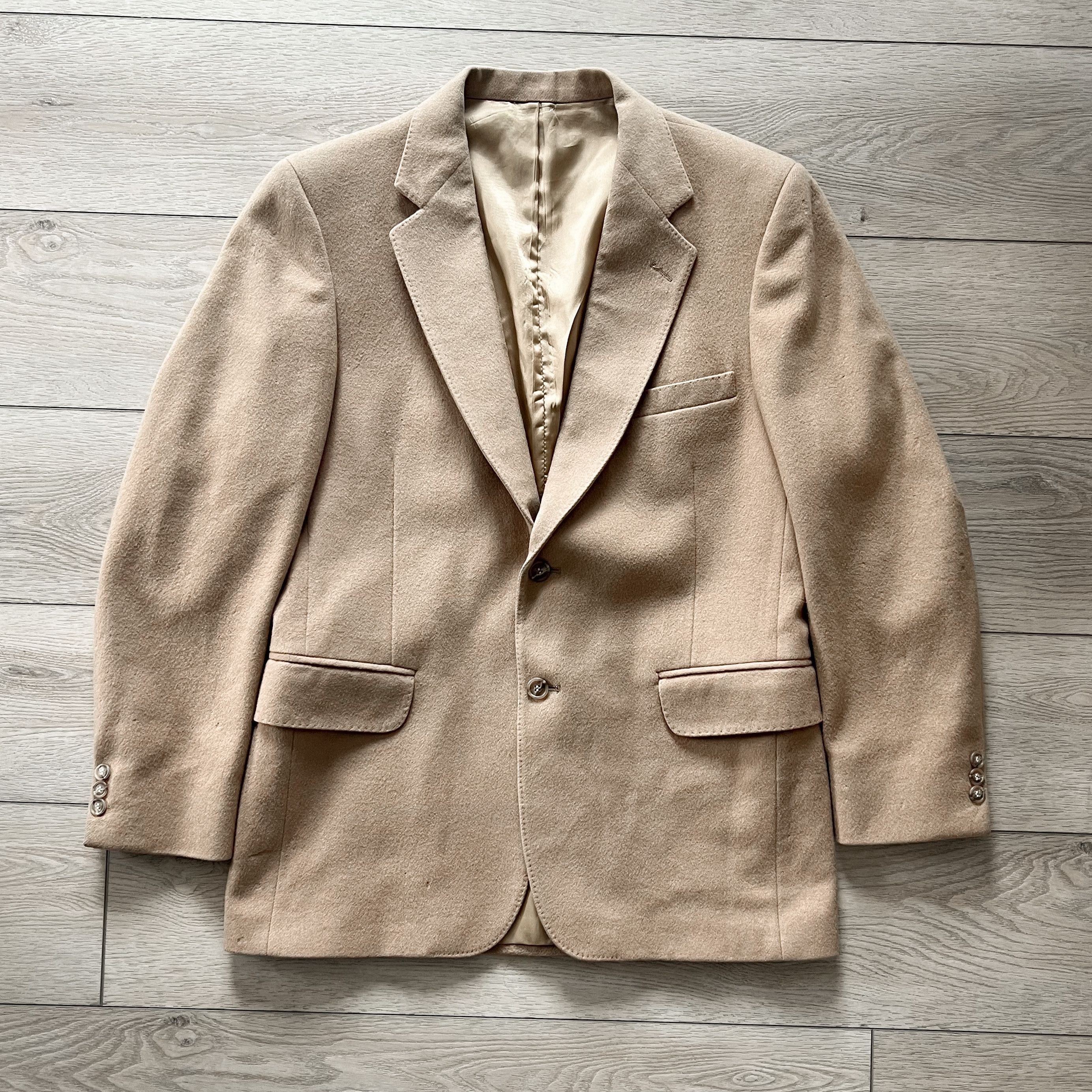 Vintage 70's Cashmere Wool Classic Blazer Sports Coat Los Angeles Size 36R - 2 Thumbnail