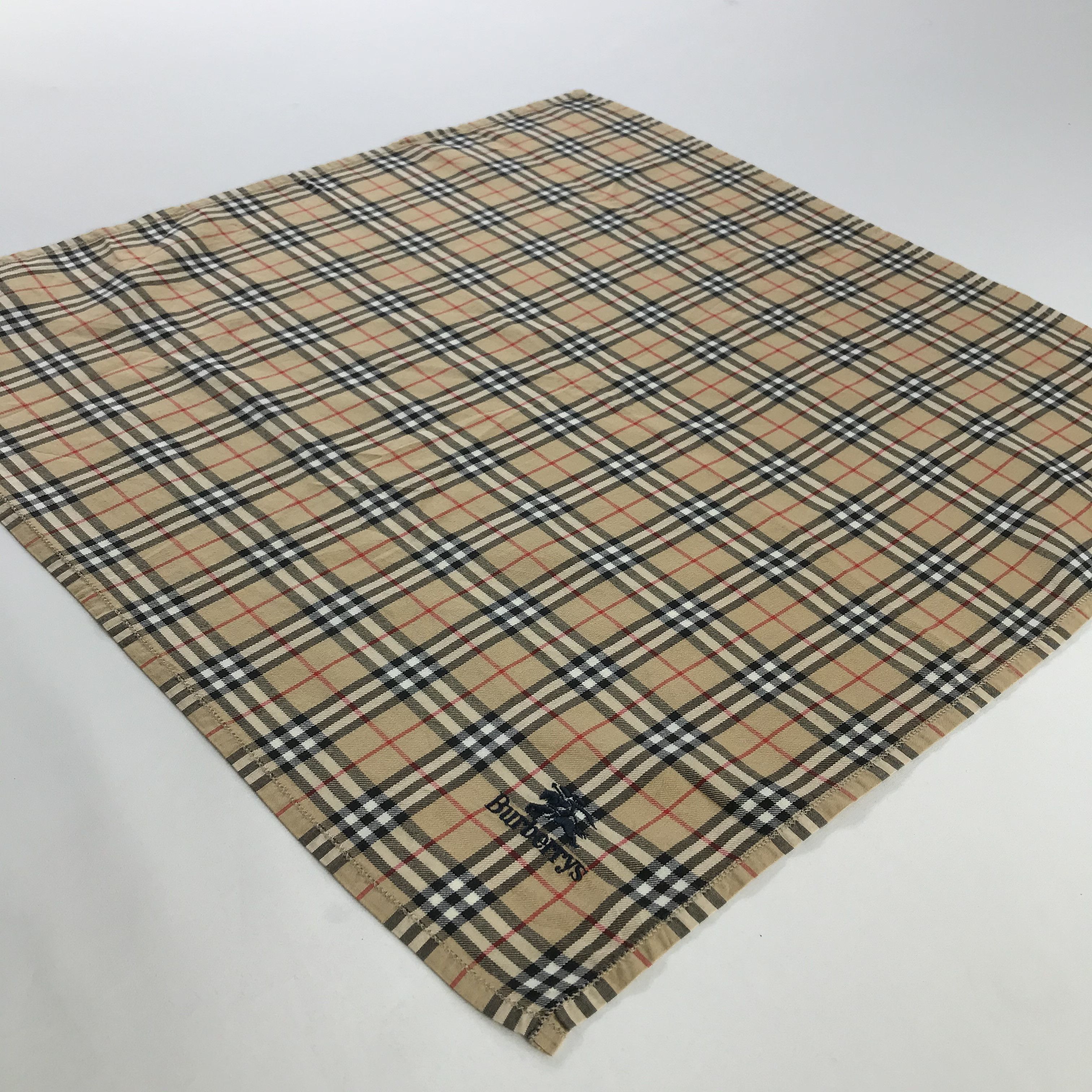 Burberry × Vintage Burberry Bandana / Handkerchief / Neckerchief - S946 Size ONE SIZE - 2 Thumbnail