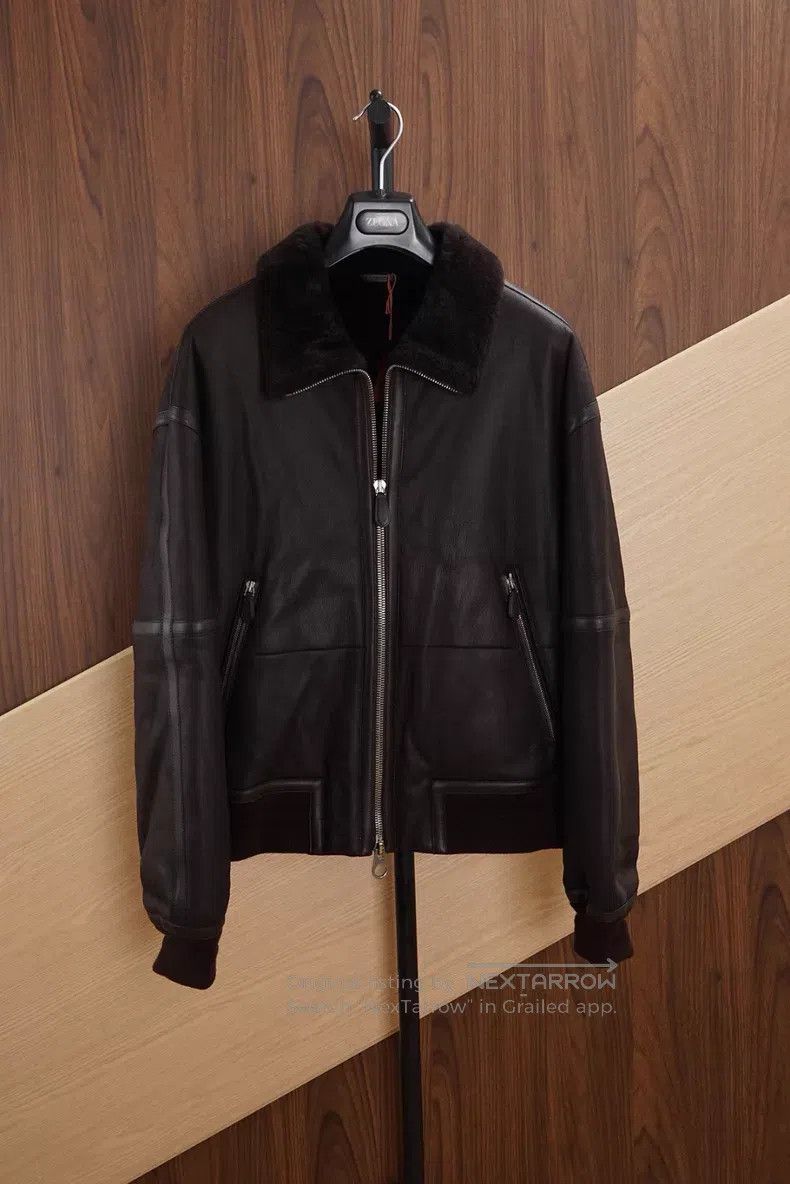 Loro Piana Loro Piana Men's Leather and Wool Blended Jacket Size US L / EU 52-54 / 3 - 1 Thumbnail