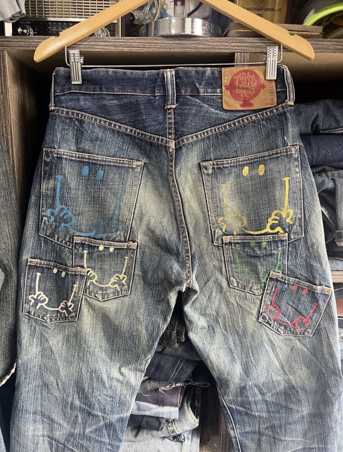 Japanese Brand 🔥Mr Men Little Miss Multipockets Distressed Denim Size US 30 / EU 46 - 5 Thumbnail