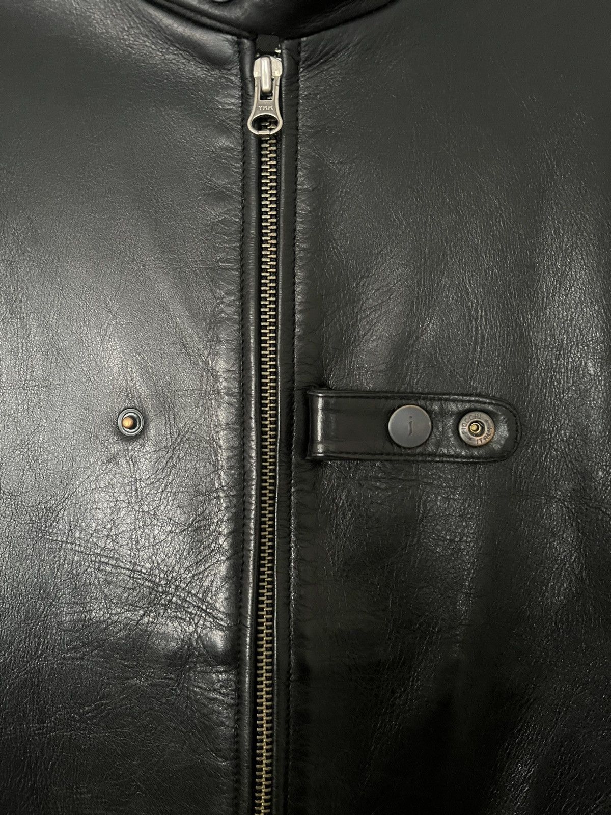 John Varvatos John Varvatos Black Smooth Leather Cafe Racer leather Jacket Size US M / EU 48-50 / 2 - 2 Thumbnail