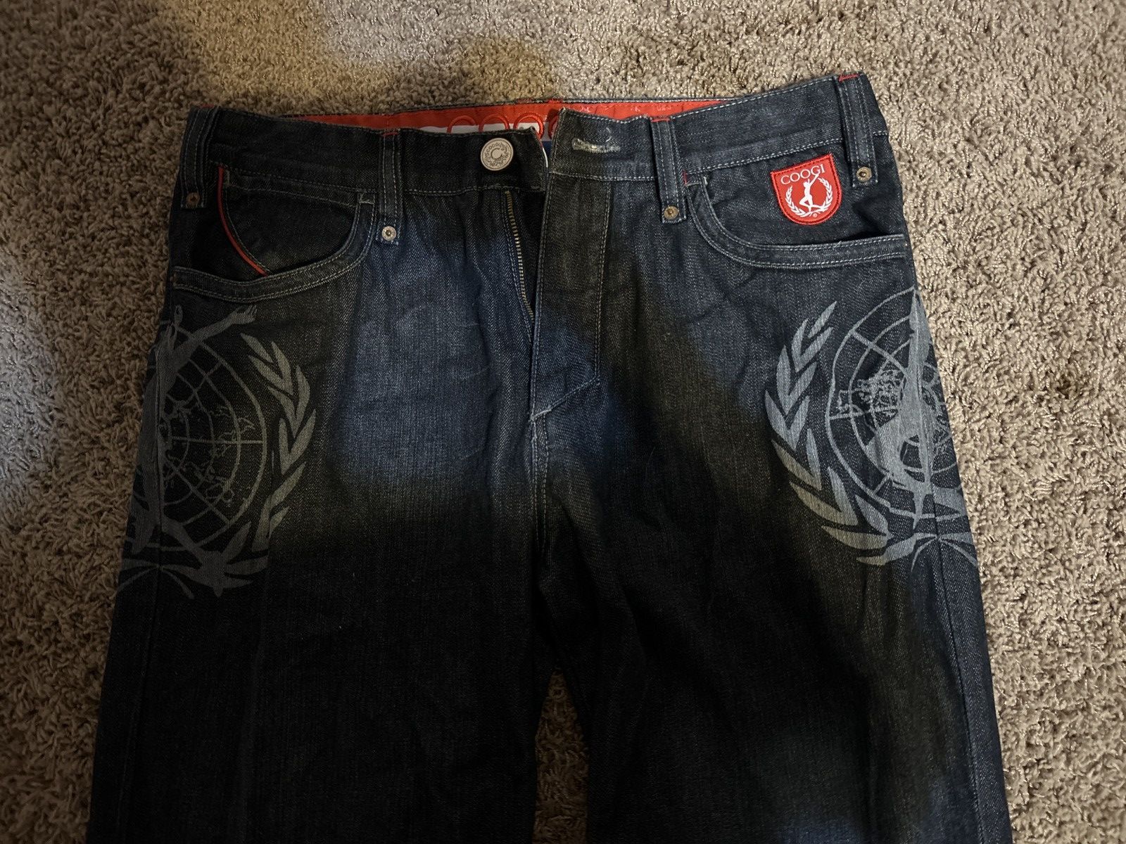 Coogi Mid 2000s Authentic Coogi world map Jeans Size US 36 / EU 52 - 4 Thumbnail