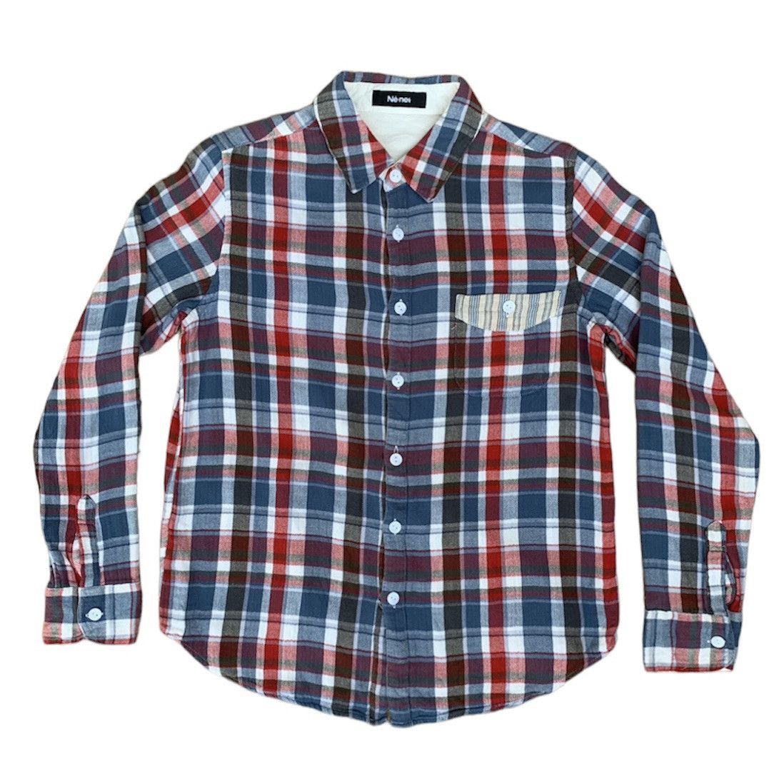 Issey Miyake Ne-net x Issey Miyake Plaid Tartan Flannel Shirt Size US M / EU 48-50 / 2 - 1 Thumbnail