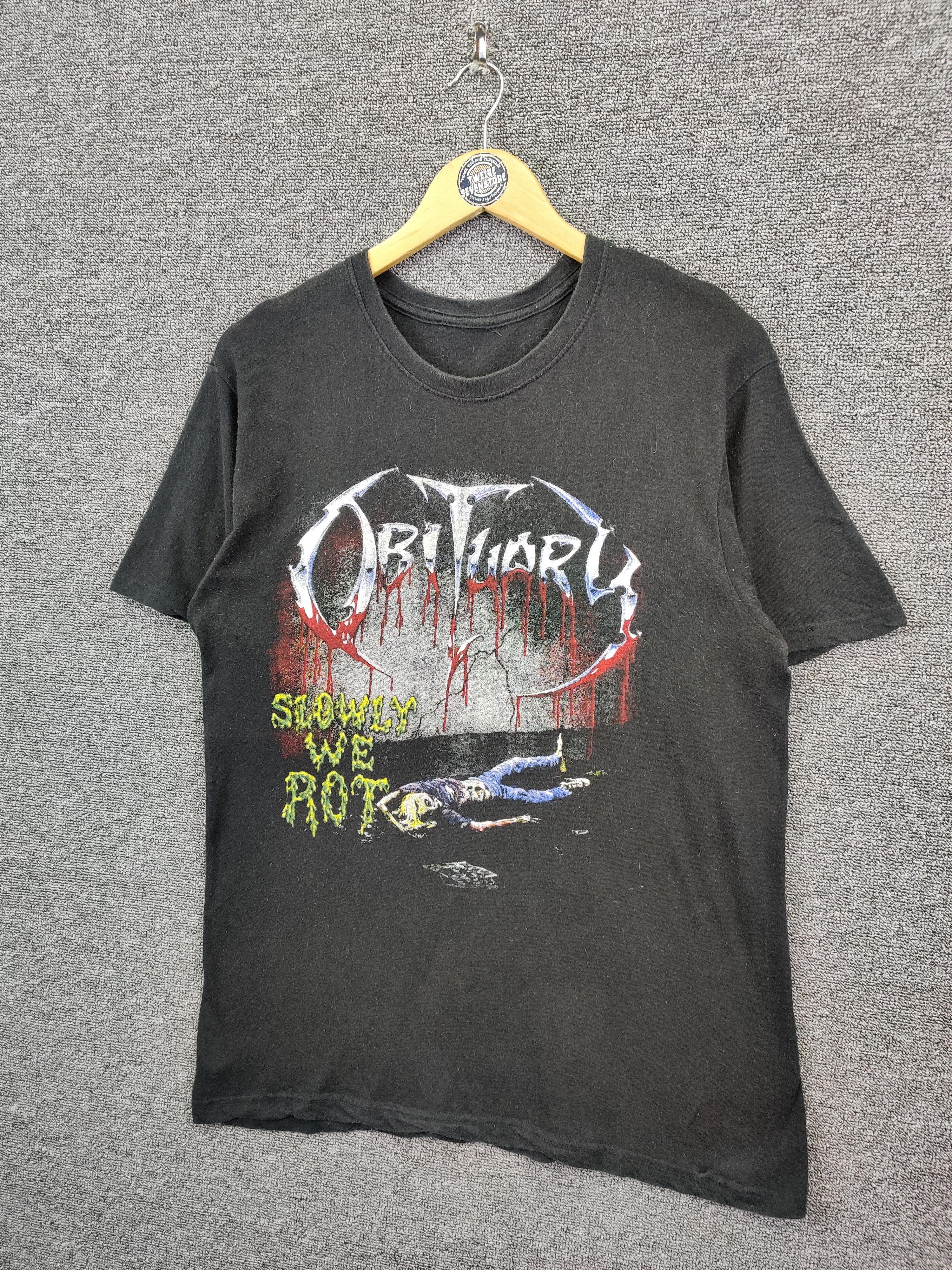 Band Tees Obituary Slowly We Rot Rock Band Tee Tshirt Size US L / EU 52-54 / 3 - 2 Thumbnail