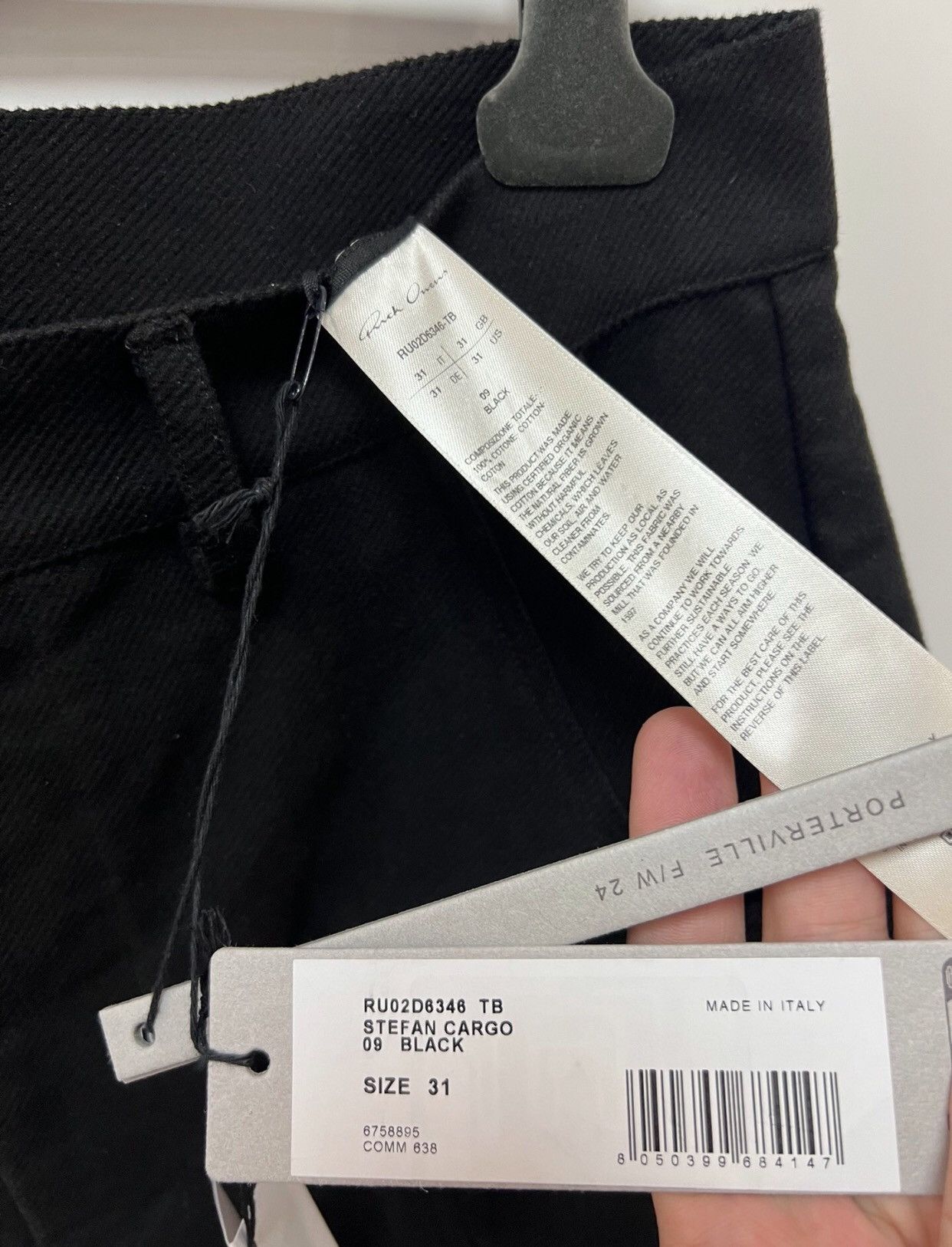 Rick Owens Rick Owens 24AW Porterville new diagonal work pants Size US 31 - 4 Thumbnail