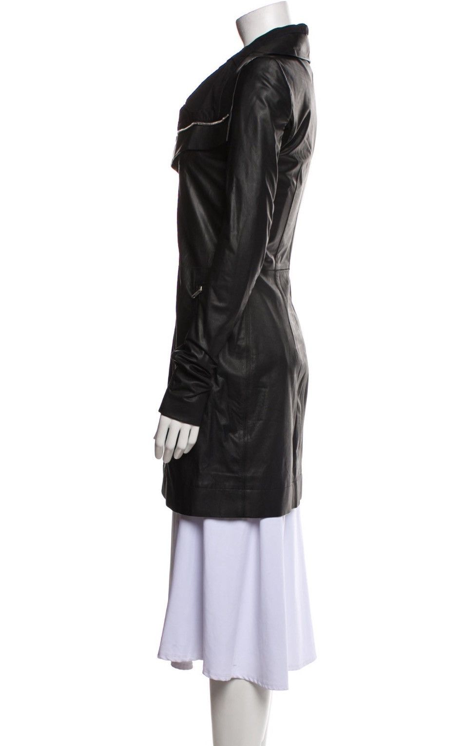 Rick Owens Rick Owens Leather Coat Size XXS / US 00 / IT 34 - 2 Thumbnail