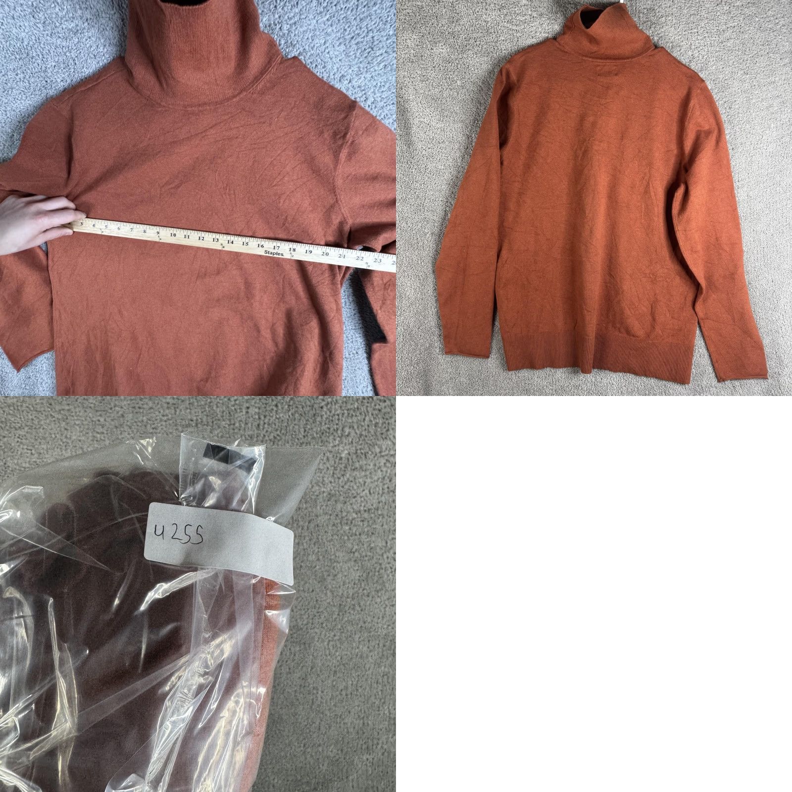 Duluth Trading Company Duluth Trading Co Sweater Womens XL Orange Turtleneck Knit Pullover Shiftless Size XL / US 12-14 / IT 48-50 - 9 Thumbnail