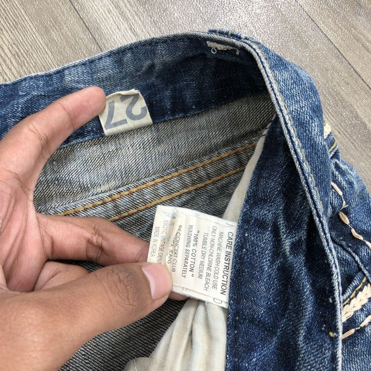 If Six Was Nine × Japanese Brand × Le Grande Bleu (L.G.B.) 2000s Lolita Jeans Distressed Faded Bootcut Flared Jeans Size US 31 - 9 Thumbnail
