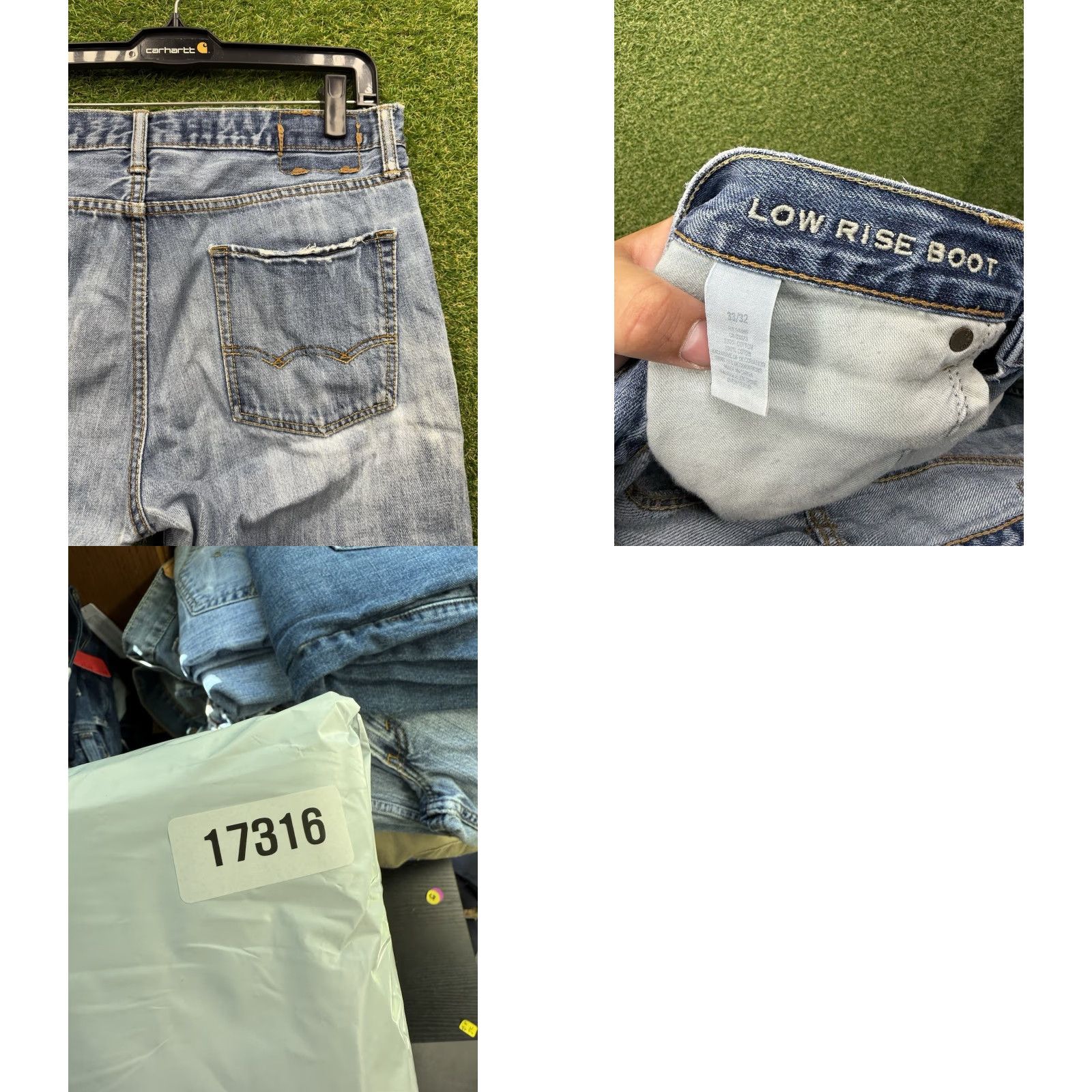 American Eagle Outfitters VINTAGE American Eagle Jeans Mens 33x32 Low Rise Boot Cut Light Wash Size US 33 - 8 Thumbnail
