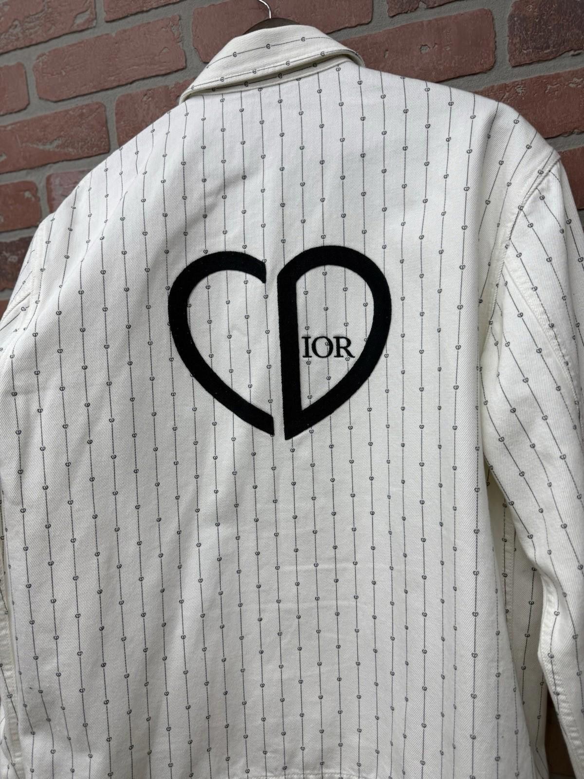 Dior Dior Valentine Striped Denim Jacket Size (50) White RARE Size US L / EU 52-54 / 3 - 4 Thumbnail