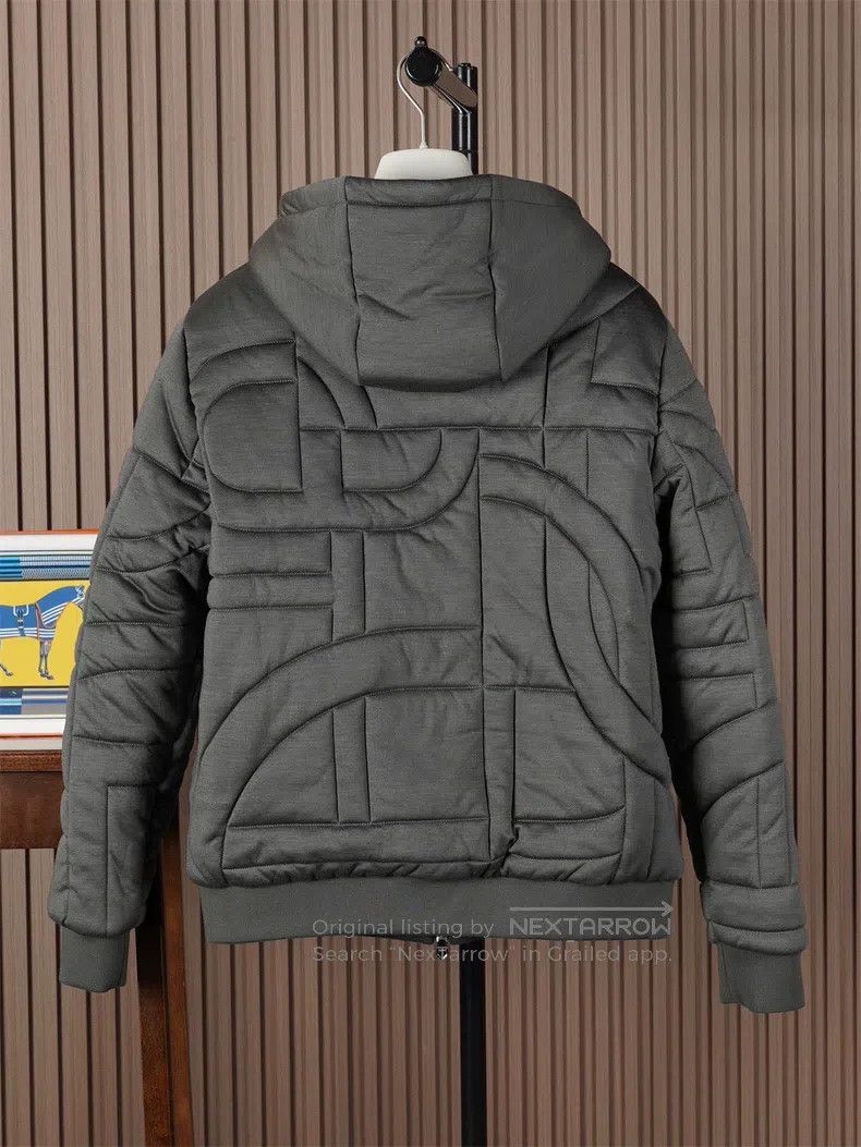 Hermes Hermes Dark Gray Thick Hooded Cotton Coat Size US M / EU 48-50 / 2 - 3 Thumbnail