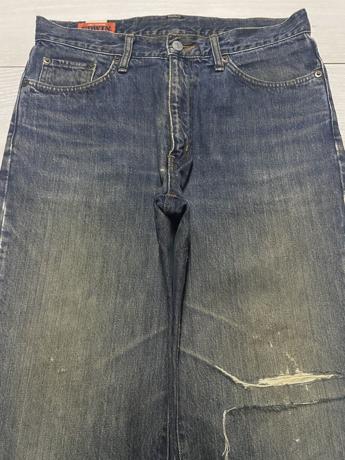 Edwin Rare Vintage Edwin Frontier Orange Tab Mud Wash Jeans Size US 31 - 3 Thumbnail
