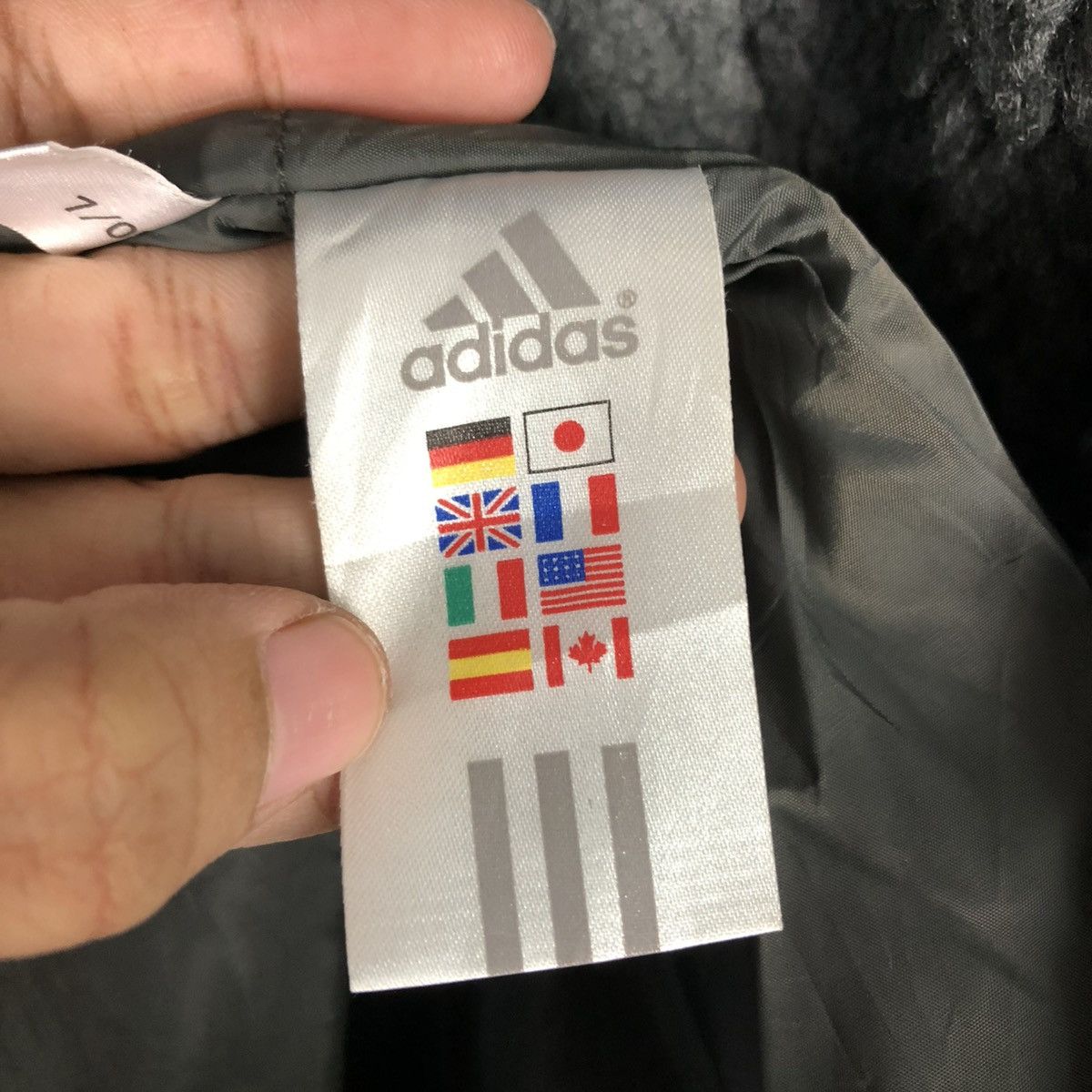 Adidas 🔥VINTAGE LONG JACKET ADIDAS BIG LOGO BLANKET Size US L / EU 52-54 / 3 - 22 Thumbnail
