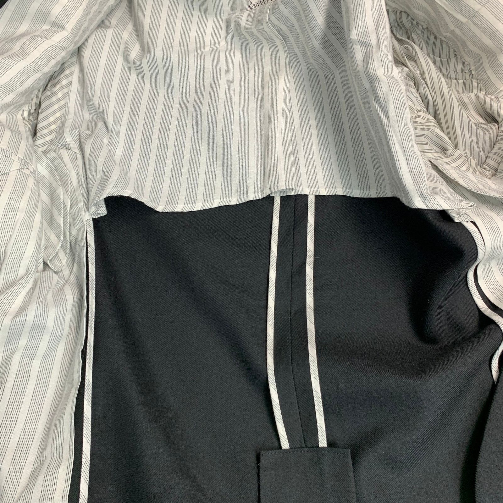 Brooks Brothers Black Fleece BLACK FLEECE Size 38 Black Wool Notch Lapel Sport Coat Size 38R - 6 Thumbnail
