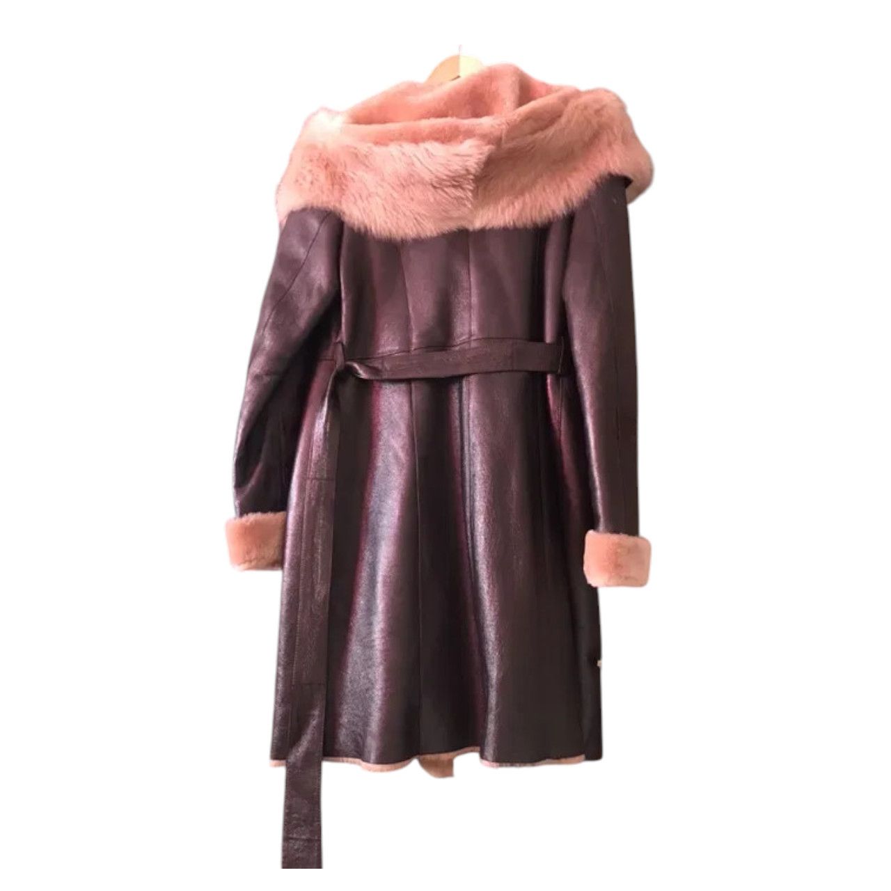 Aries Womens natural sheepskin coat sz L Ares leather and fur Size L / US 10 / IT 46 - 3 Thumbnail