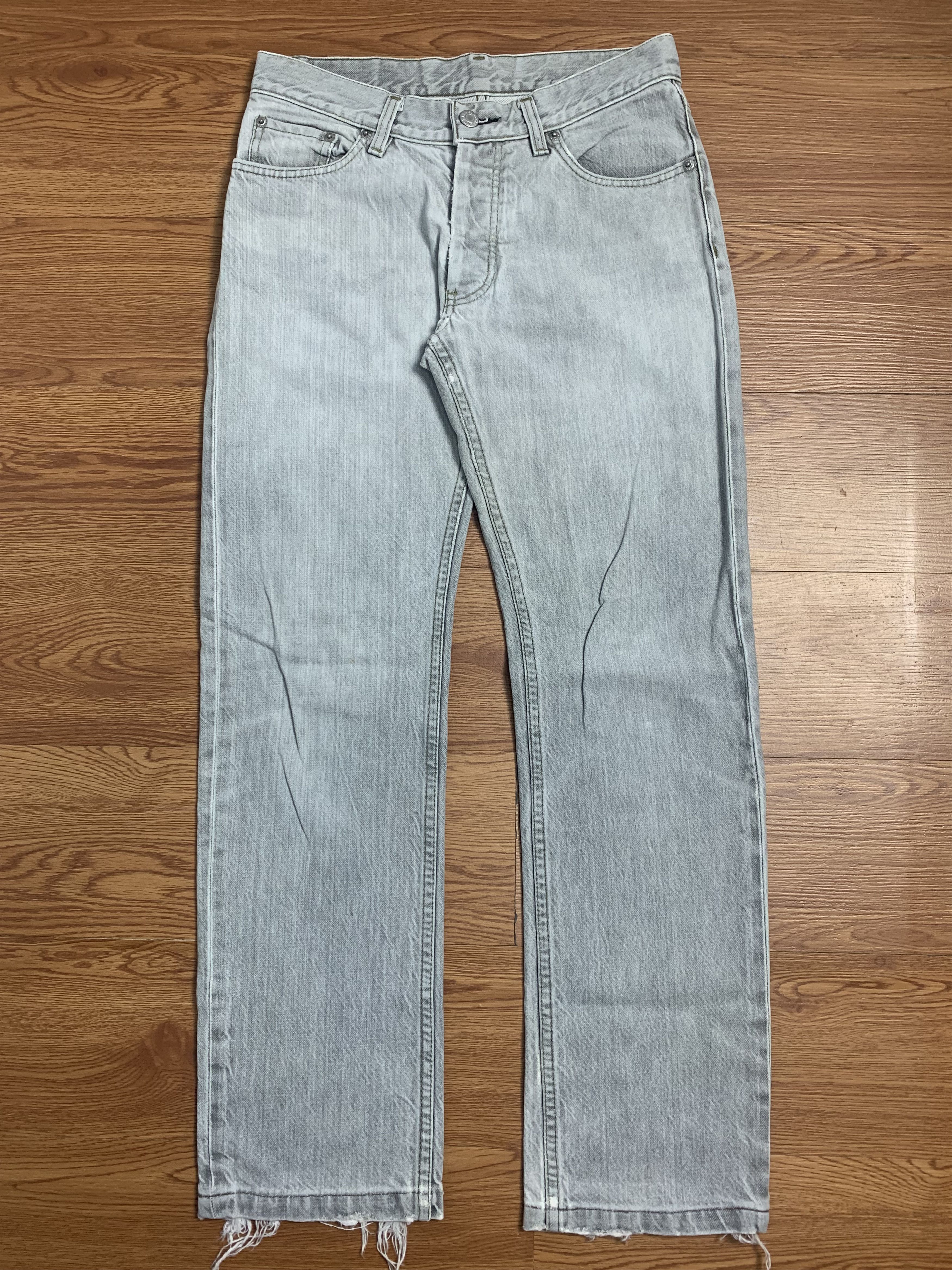 Helmut Lang Helmut Lang 1998 Gray Washed Denim Size US 29 - 1 Thumbnail