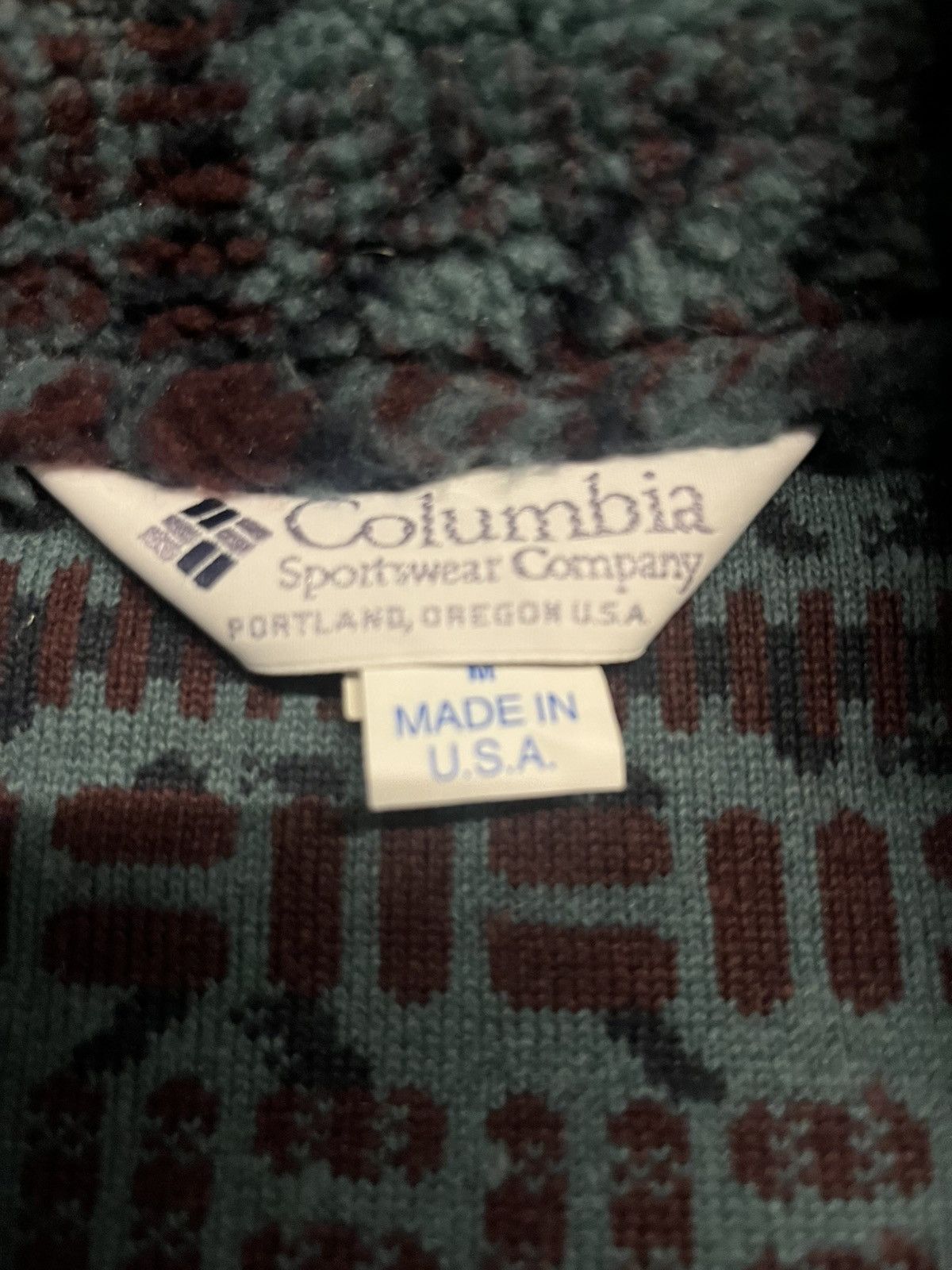 Columbia Vintage Columbia Made In USA Aztec Fleece Jacket Size US M / EU 48-50 / 2 - 2 Thumbnail