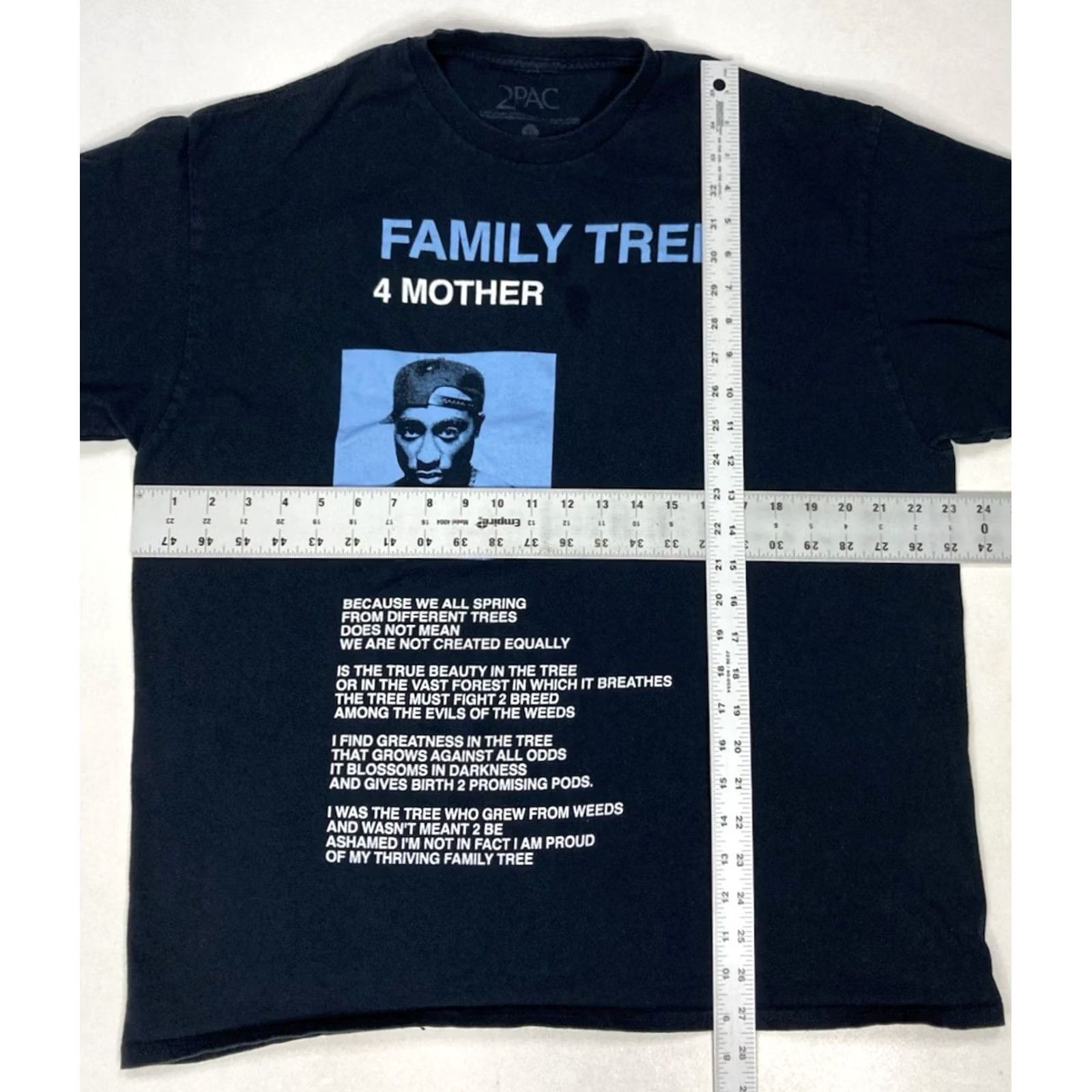 Vintage VINTAGE 2pac Tupac Shakur Family Tree 4 Mother Retro Graphic T-shirt Men XL Black Music Shirt Size US XL / EU 56 / 4 - 5 Thumbnail