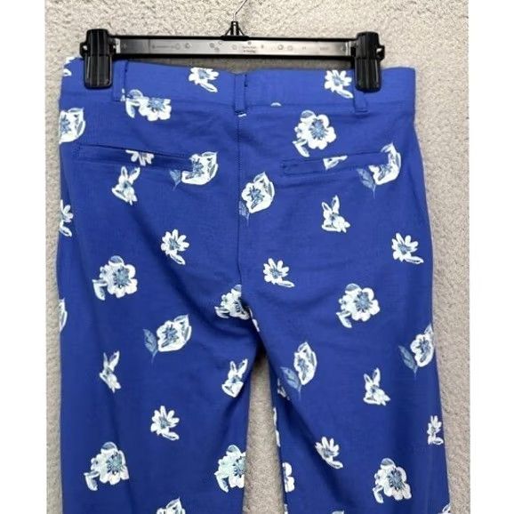 Vintage VINTAGE? No. Betabrand Pants Womens Small Petite Blue Floral Print Nylon Blend Yoga Dress Pants Casual Womens (adapted) Size 28" / US 6 / IT 42 - 6 Thumbnail