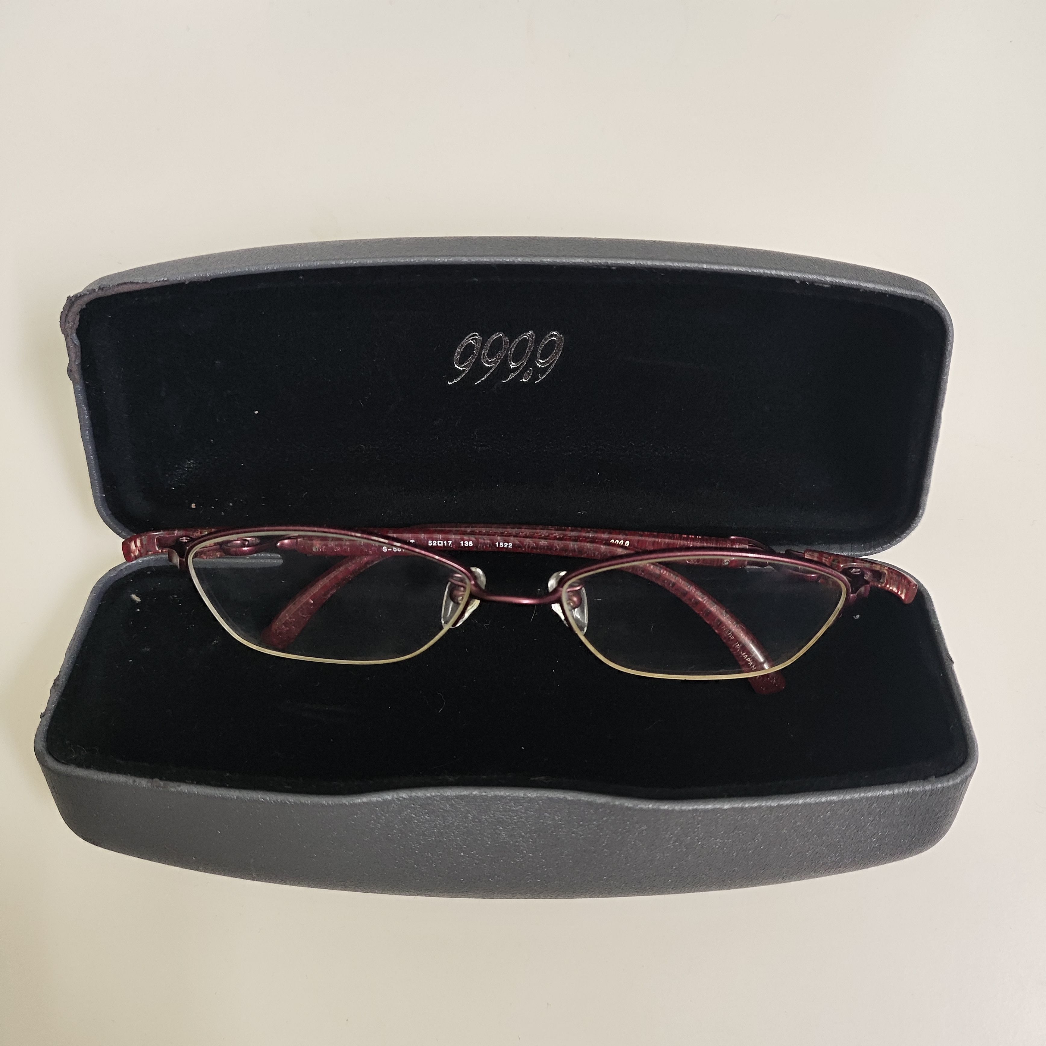 Japanese Brand 999.9 Four Nines S-581T Glasses with genuine case unisex Size ONE SIZE - 9 Thumbnail