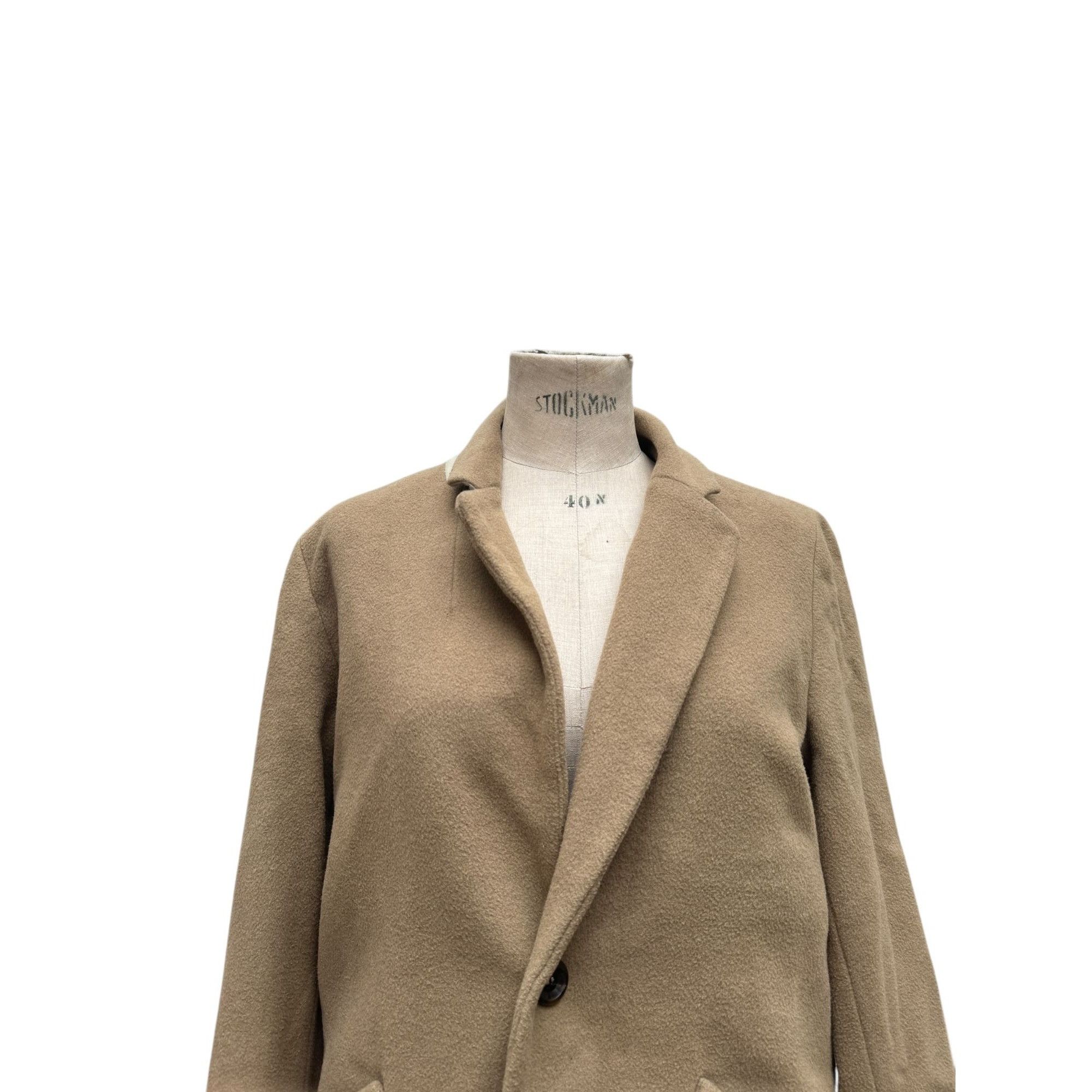 A.P.C. A.P.C. Beige Wool Coat Size L Women APC Size L / US 10 / IT 46 - 3 Thumbnail