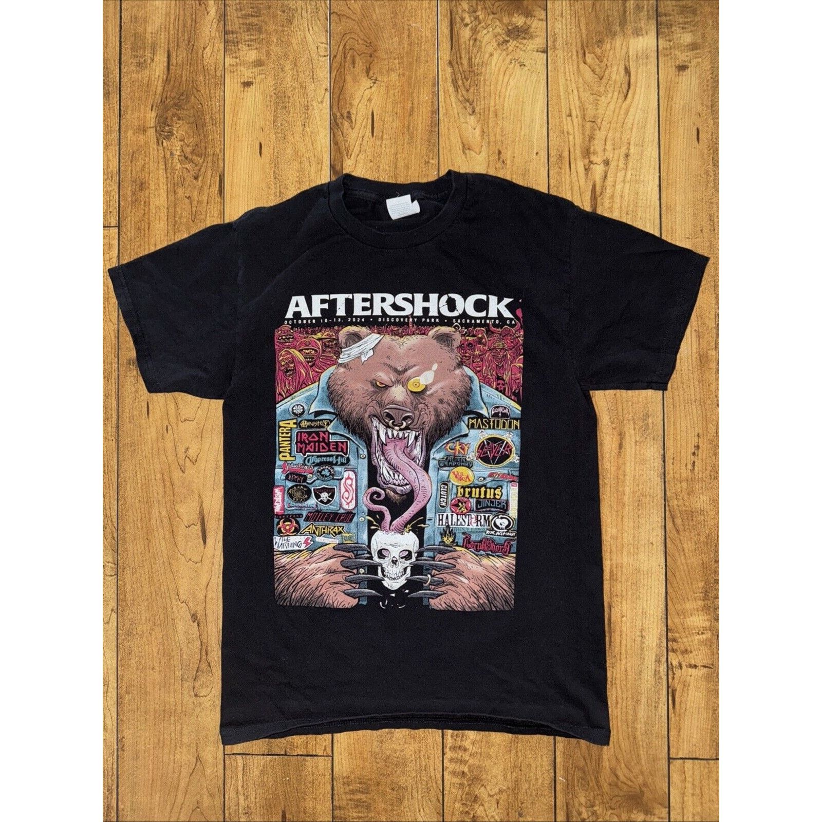 Band Tees × Vintage Aftershock 2024 Band T-Shirt Black Small 16x24.5 Size US S / EU 44-46 / 1 - 1 Thumbnail