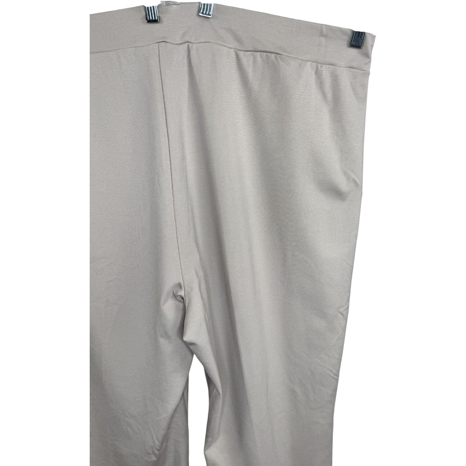 Other Susan Graver Every Day Supreme Knit Slim Leg Pants Stone 3X Size 39" - 7 Thumbnail