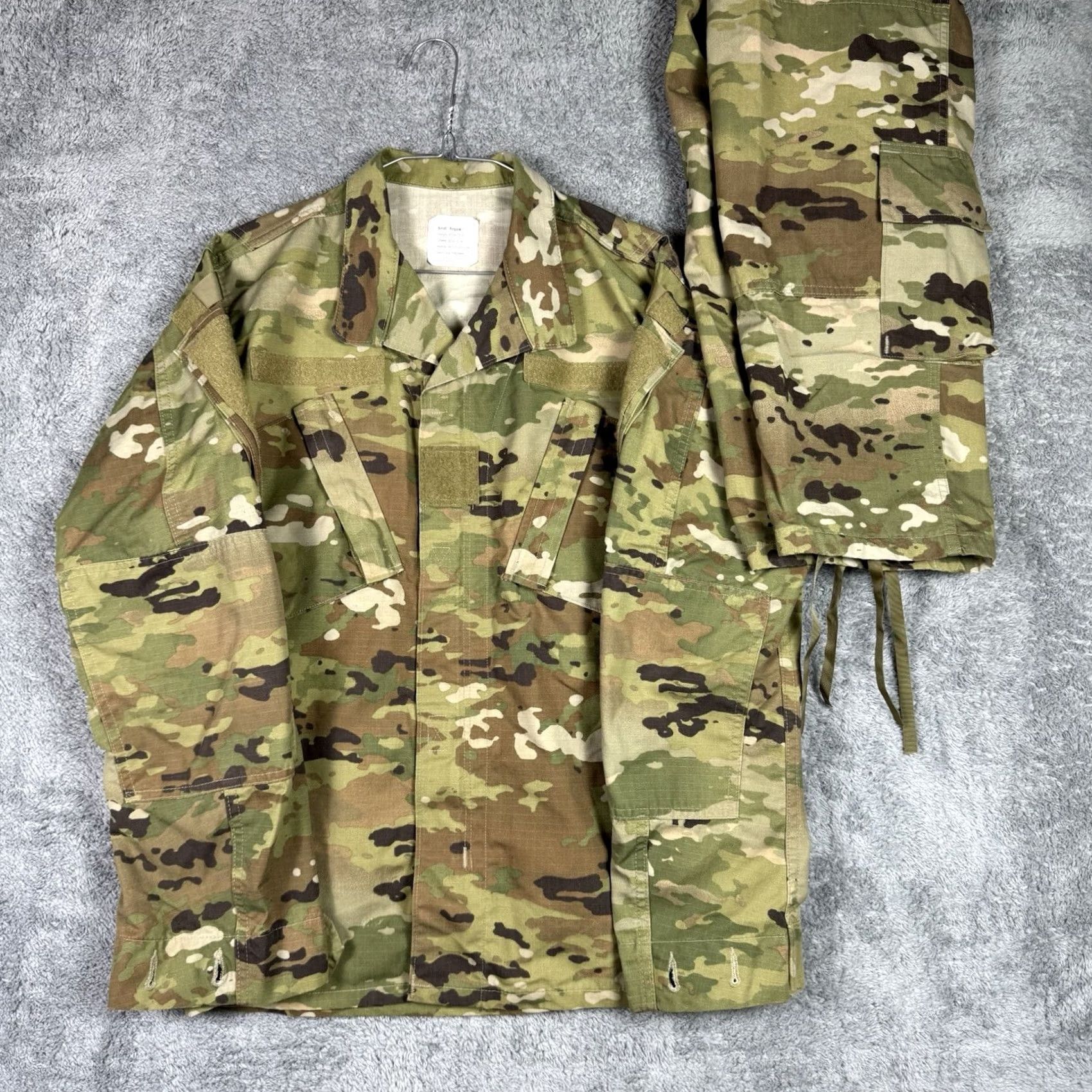 Vintage US Army Combat Uniform Jacket Trouser Coat S Reg S Short Perimeter Insect Guard Size US 29 - 2 Thumbnail