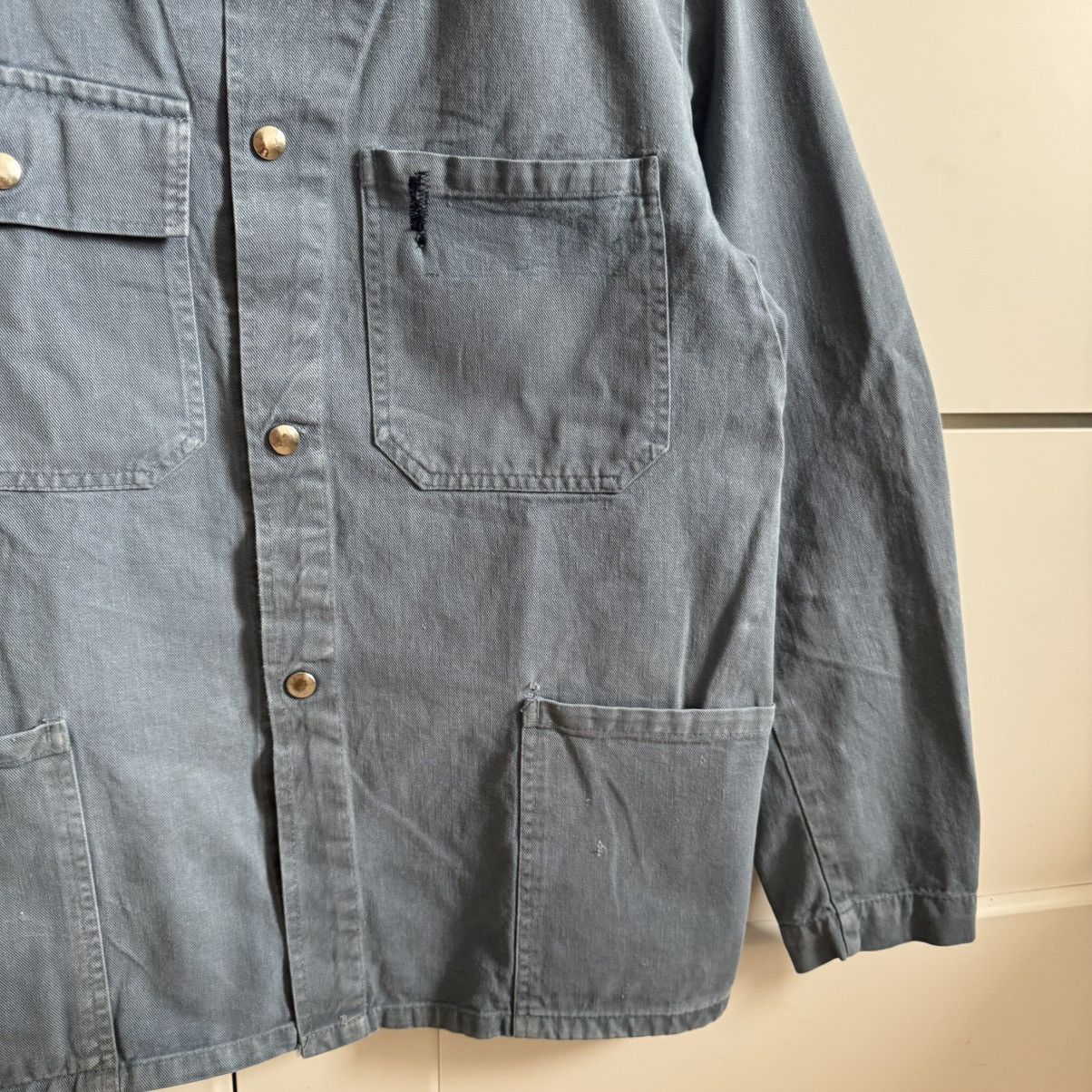 Vintage Distressed french works faded vintage sanfor jacket Size US M / EU 48-50 / 2 - 7 Thumbnail