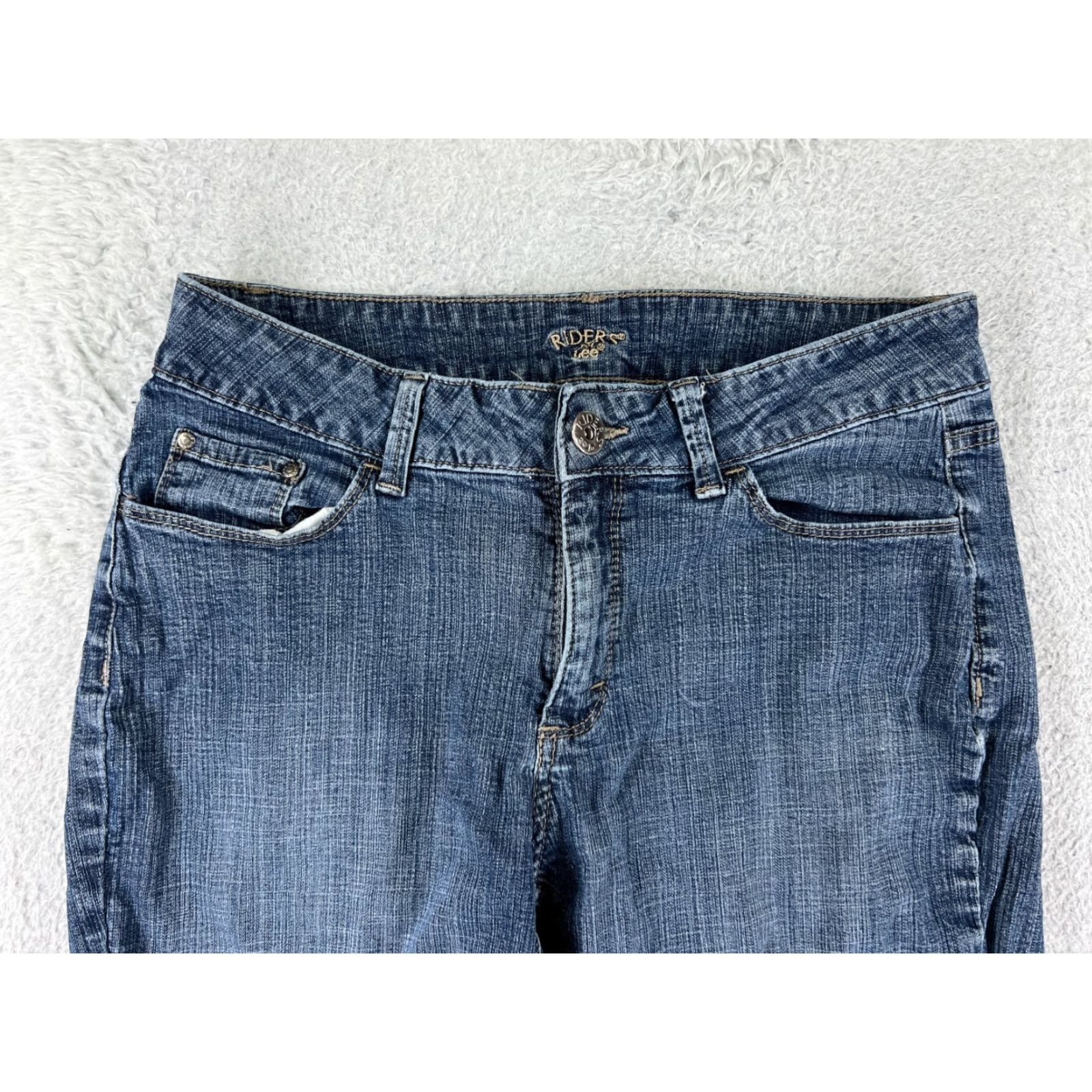 Lee Lee Blue Denim Bootcut Jeans 28 Women's Pants Mid Rise Pockets Cotton Blend Denim Size 28" / US 6 / IT 42 - 7 Thumbnail