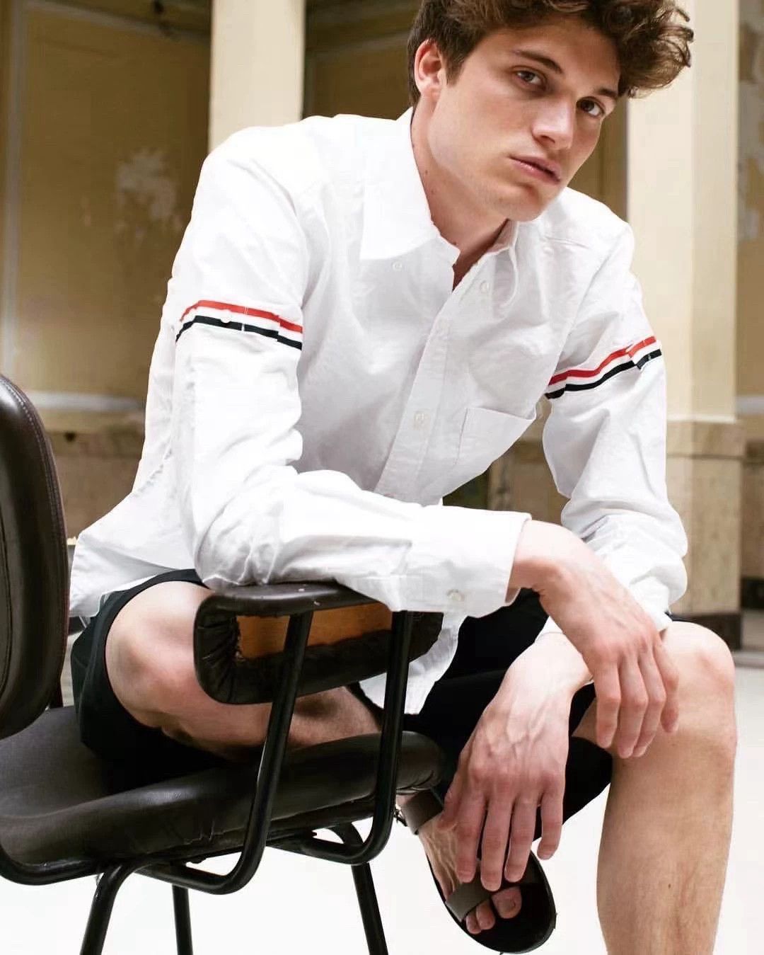Thom Browne Thom Browne Classic Double Stripe Poplin Shirt Size00 Size US XXS / EU 40 - 7 Thumbnail
