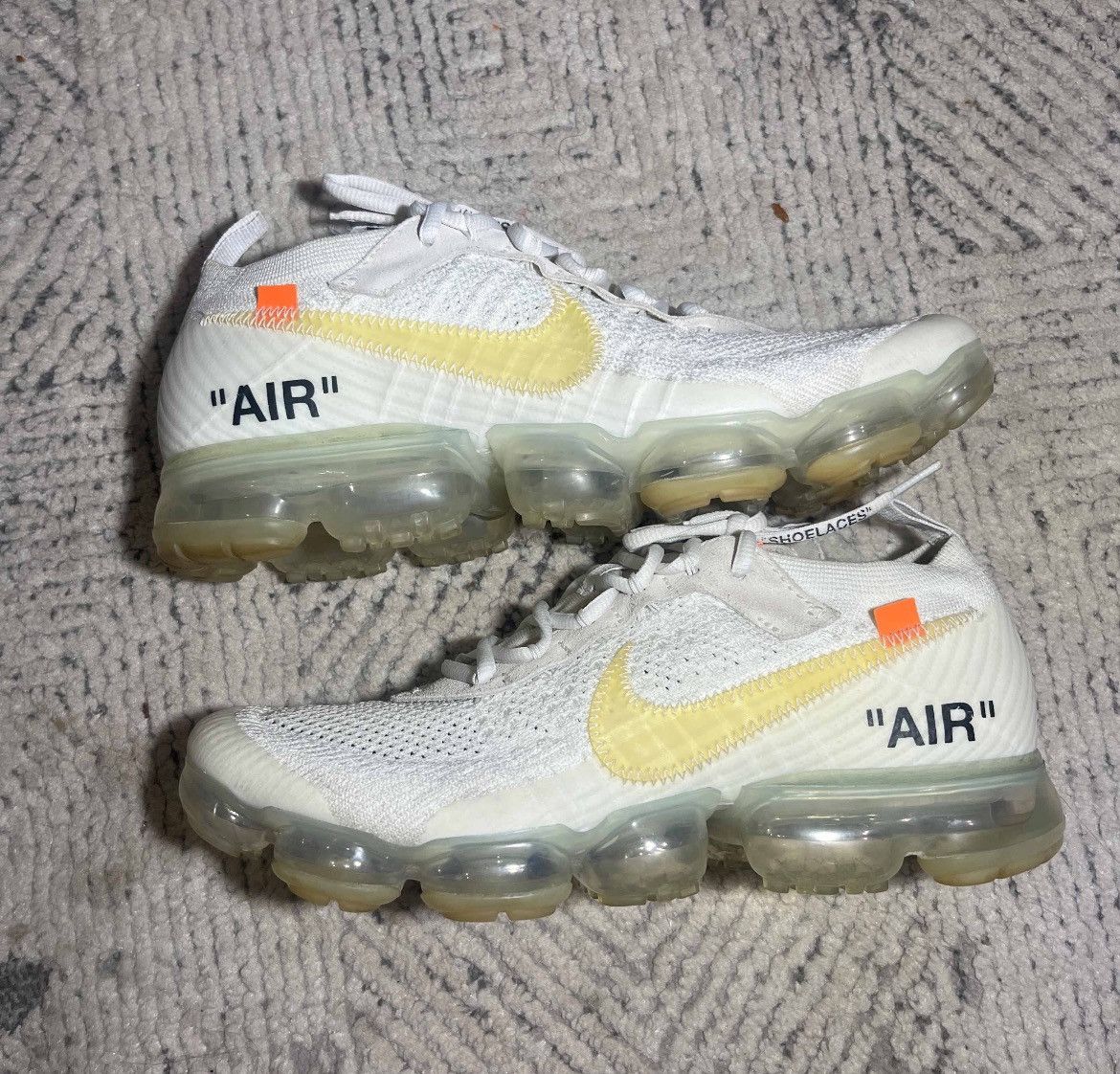 Nike off white vapormax yellow shop