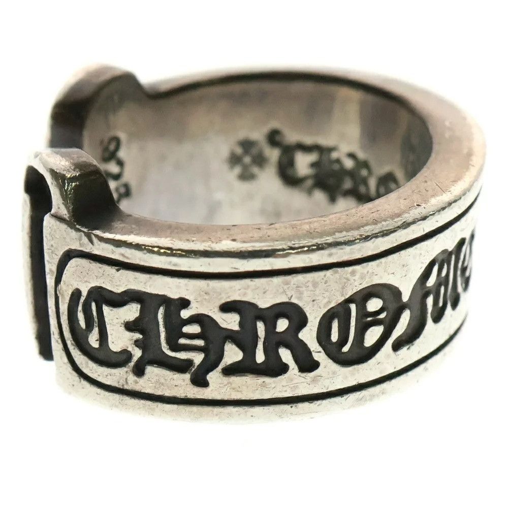 Chrome Hearts 8 CHROME HEARTS LARGE SCROLL LABEL RING silver Size ONE SIZE - 6 Thumbnail