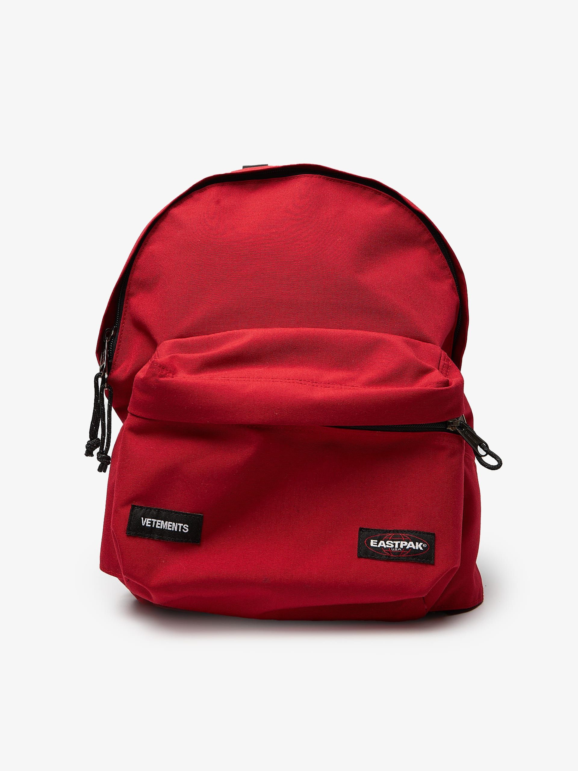 Vetements Red Logo Patched Backpack | Grailed