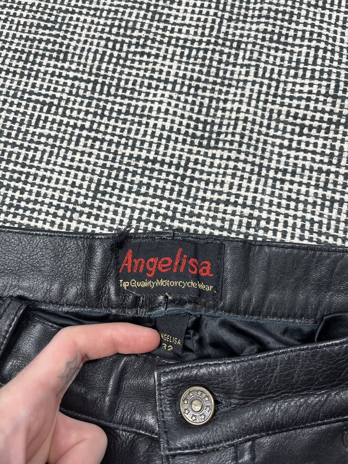 Genuine Leather ➕ Vintage genuine leather racing moto pants avant garde Size US 32 / EU 48 - 6 Thumbnail