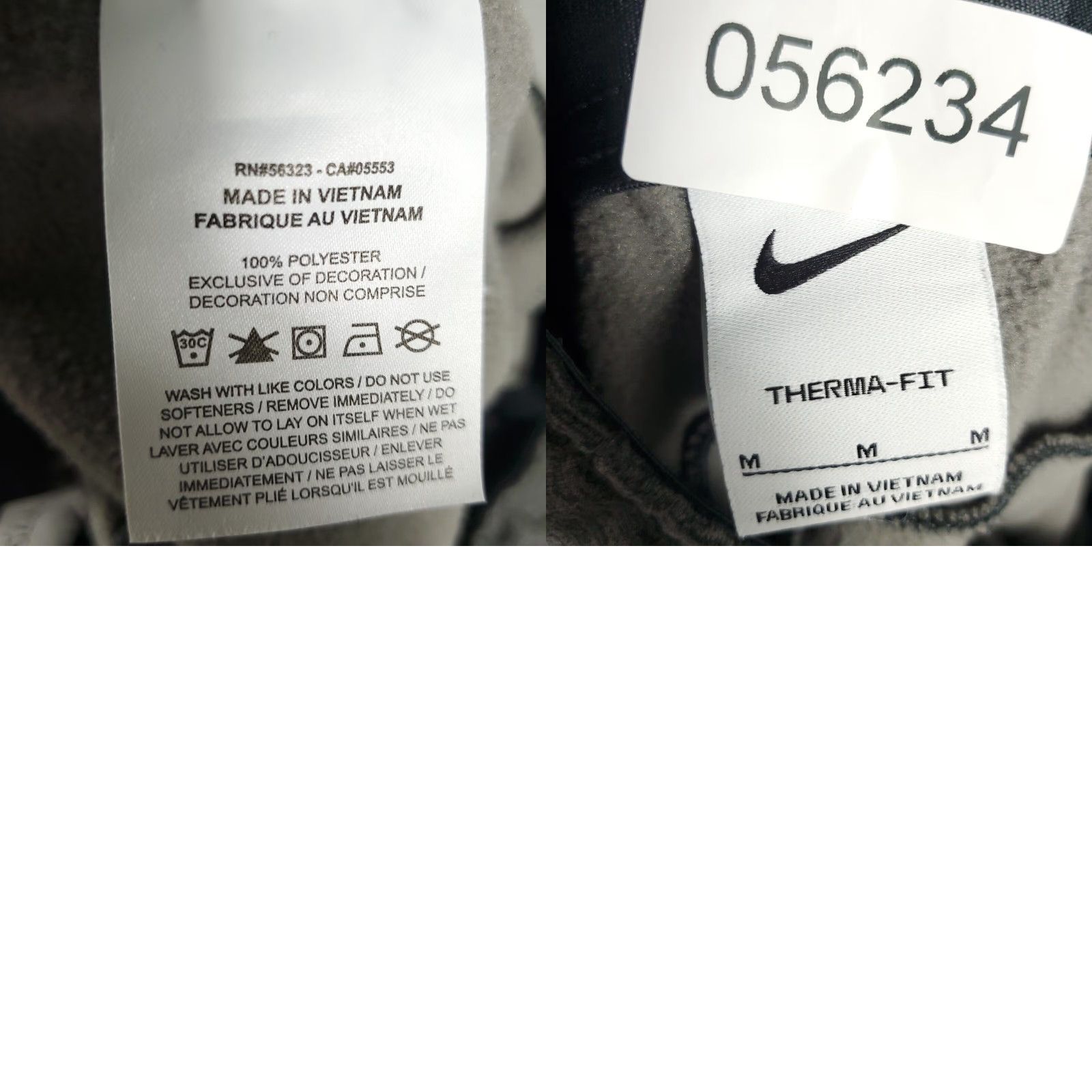 Nike Nike Pants Joggers Mens Size M Gray Therma Fit Pockets Sweatpants Fleece Cotton Polyester Tie Zipper Pocket Nike Swoosh Dri Fit Size US 31 - 8 Thumbnail