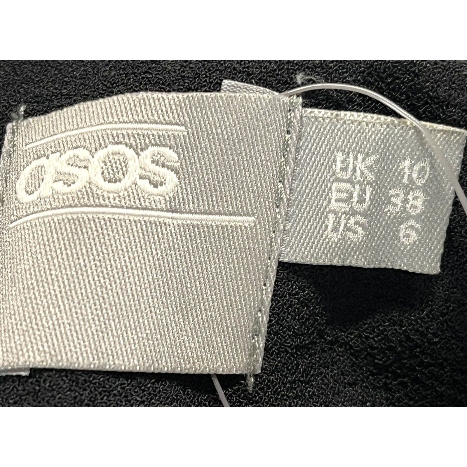 Asos ASOS Shoulder Pad Mini Dress with Seams, Size 6, Black, Long Sleeve, Womens Size M / US 6-8 / IT 42-44 - 6 Thumbnail